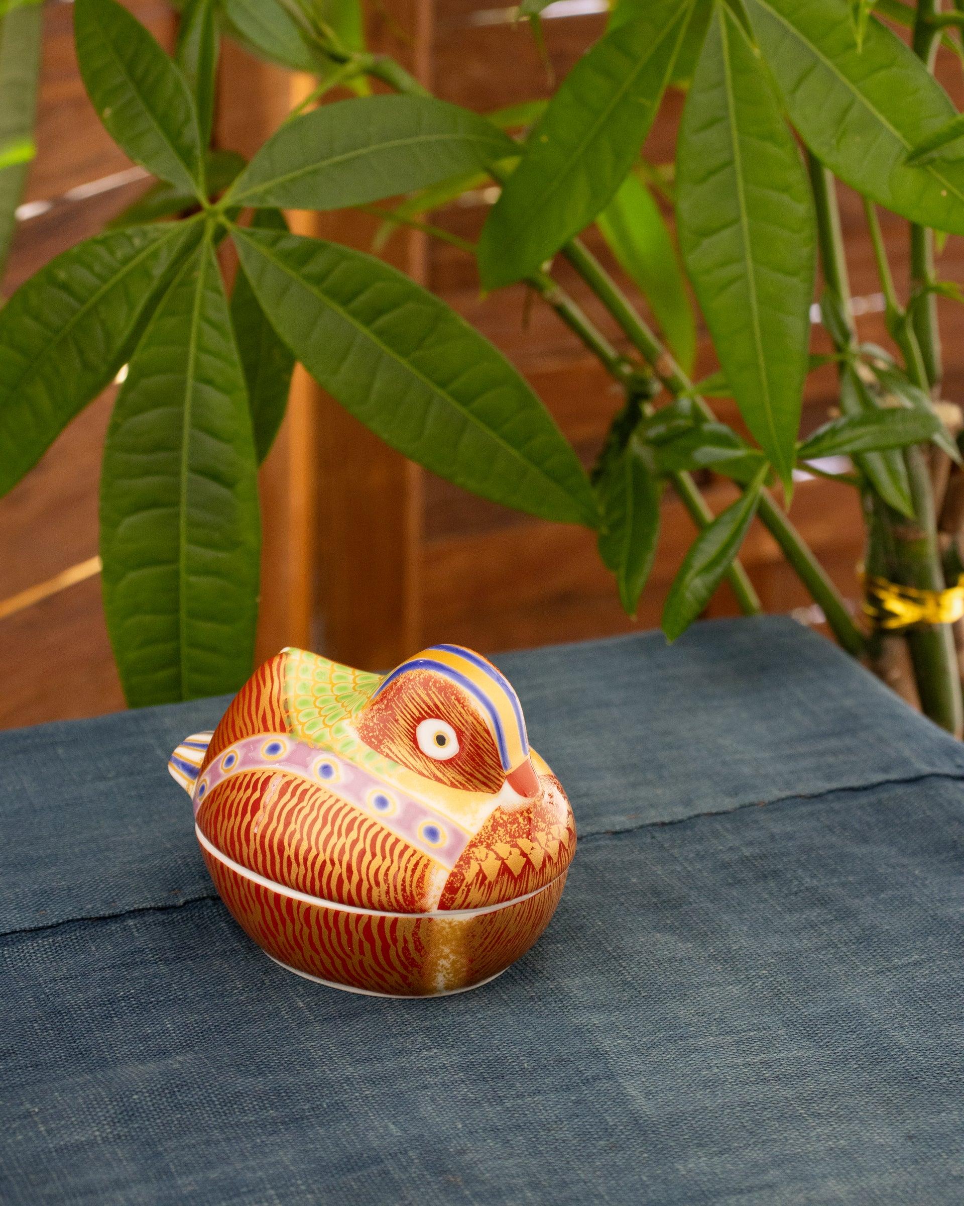 Bowl with Lid, Oshidori, Male