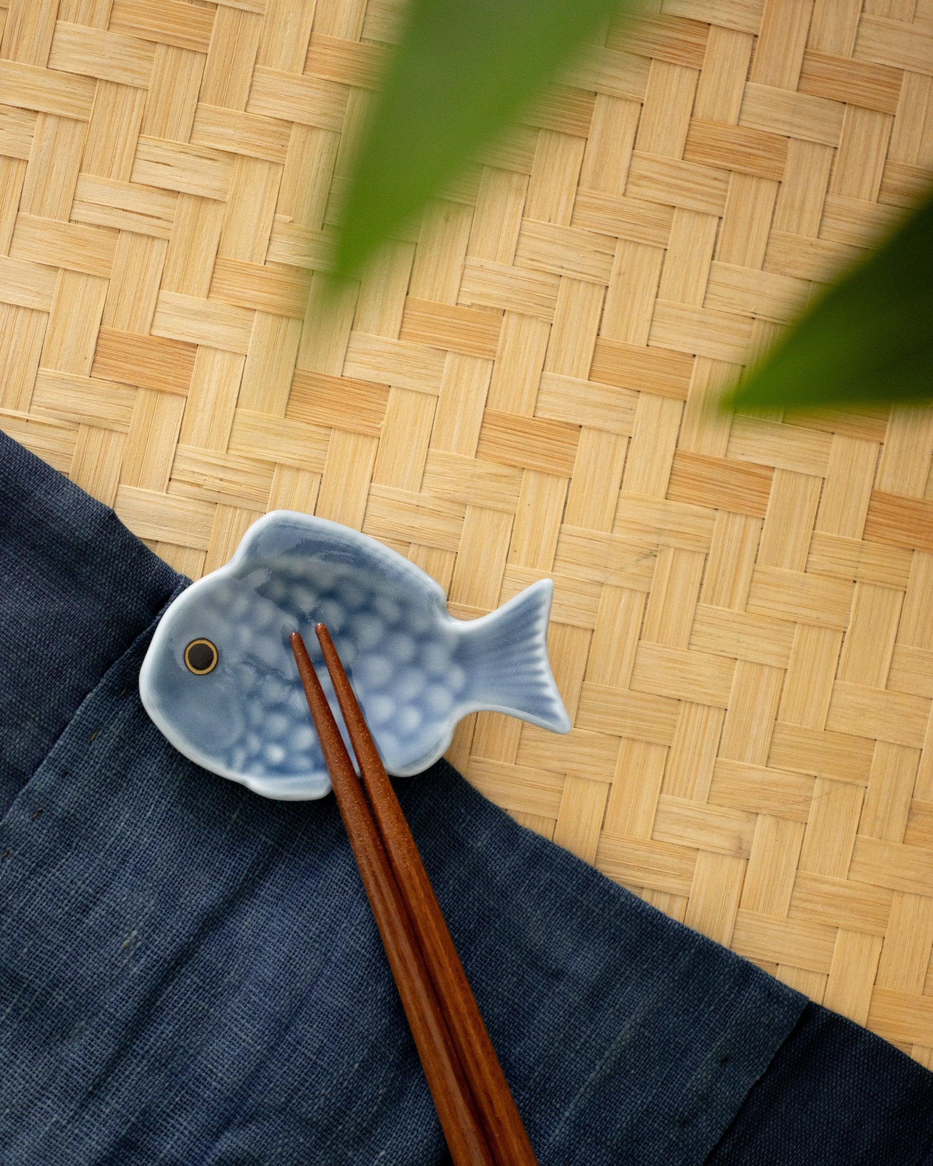 Chopstick Rest, Dusty Blue Tai Fish