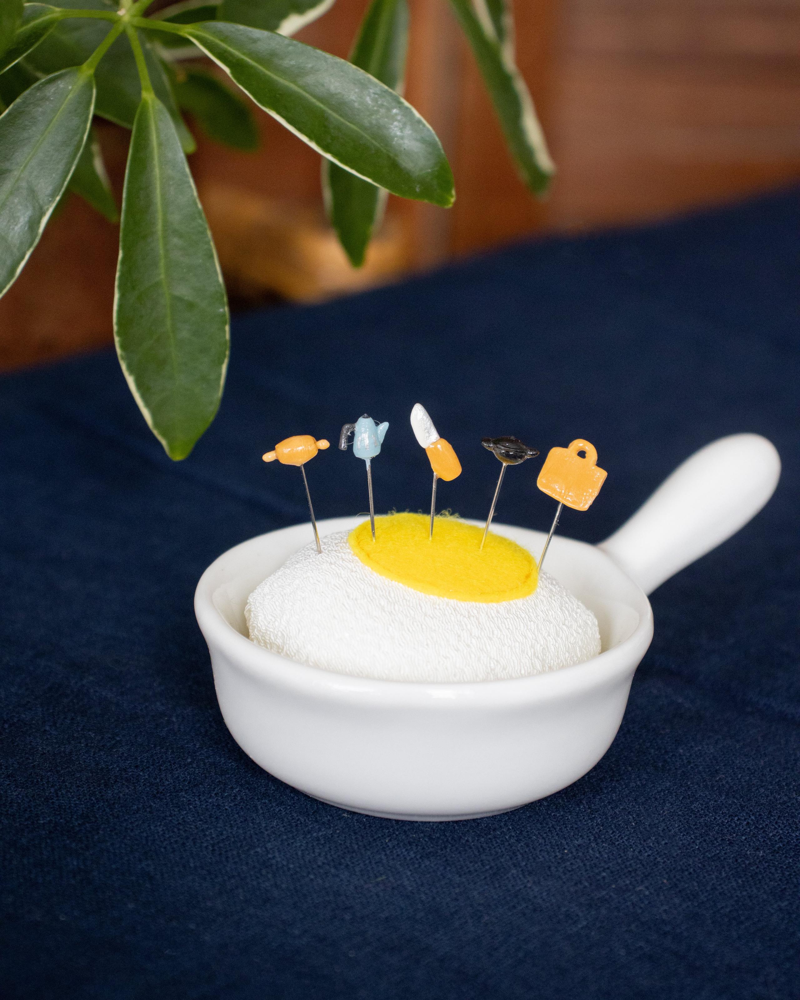 , Pin with Cushion, Sunny Side Up