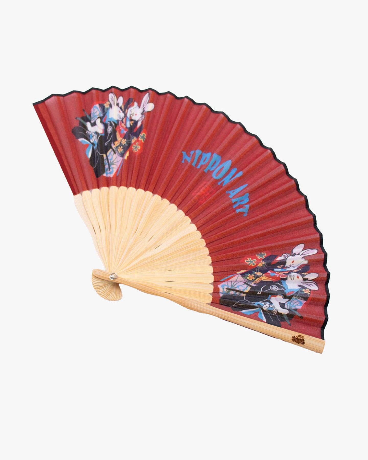 , Hand Fan with Tassel, Rabbit