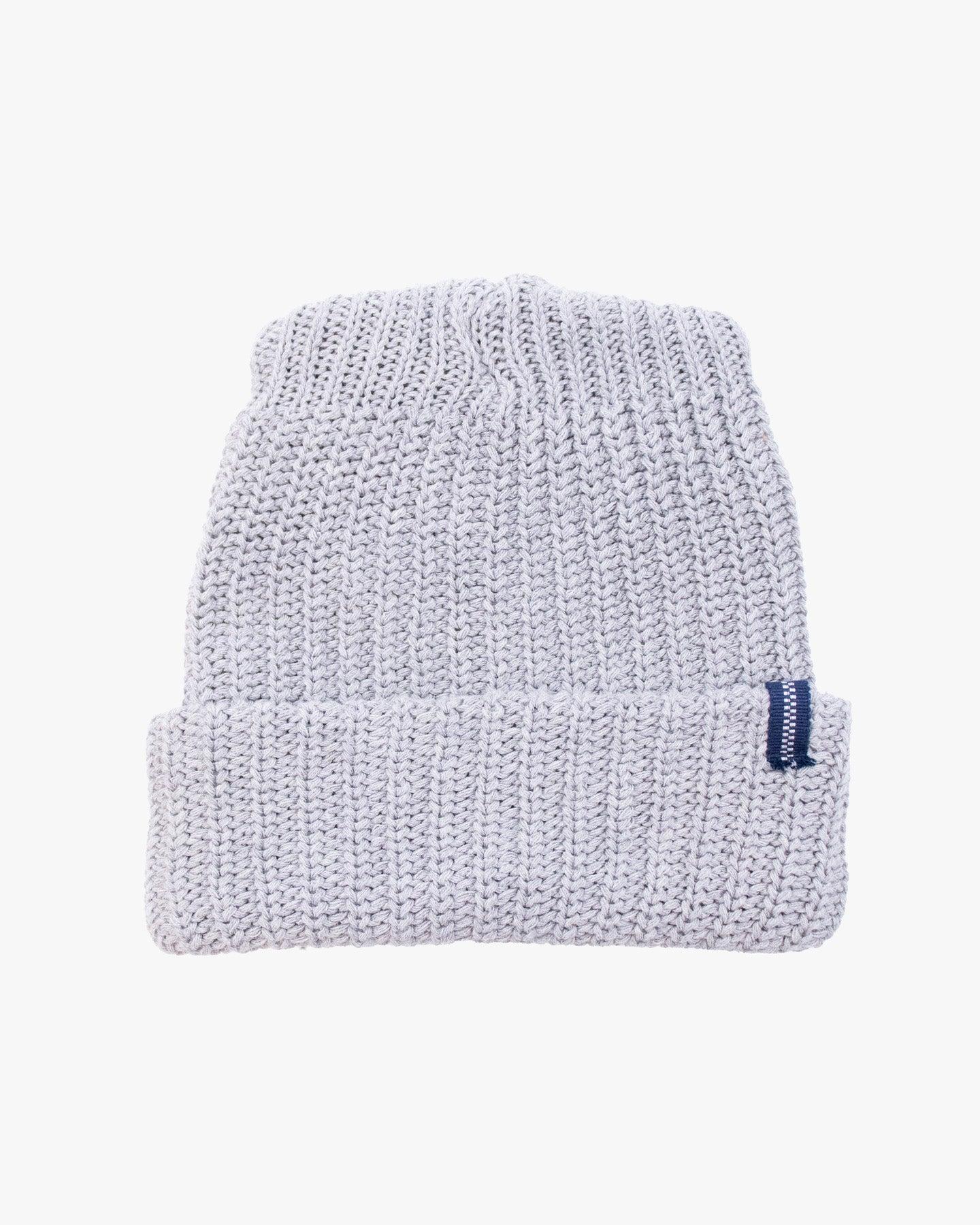 Kiriko Original Knit Cap, Twist, Light Gray, With Sanada Himo, 9˝