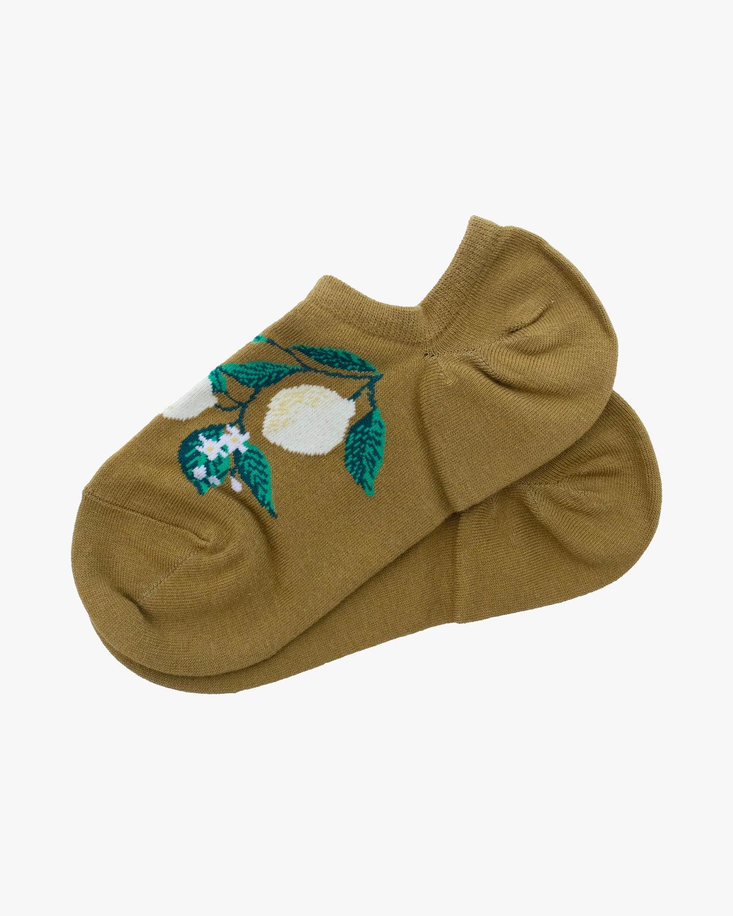 Ankle Socks, Andeotte Collection, Yellow Lemon