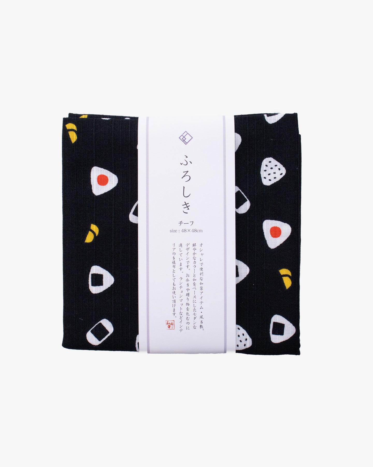 PrairieDog, Furoshiki, Onigiri, Black, 19" x 19"