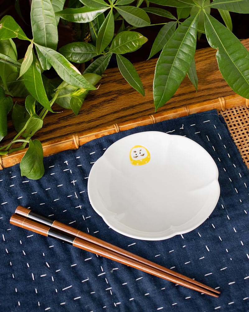 Small Plate, Bisque, Nippon Ezara, Daruma