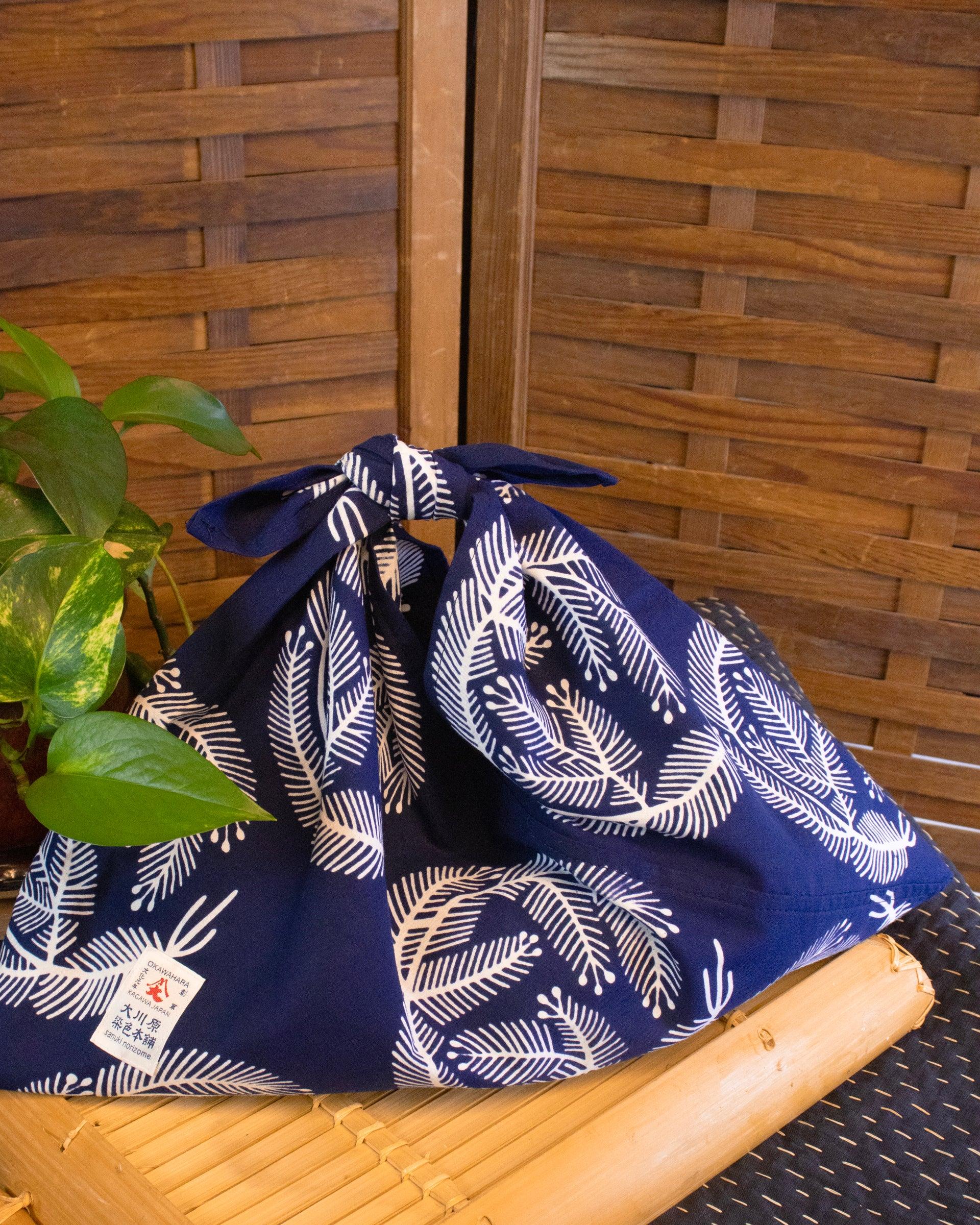 , Furoshiki Loose Bag, Navy Pine