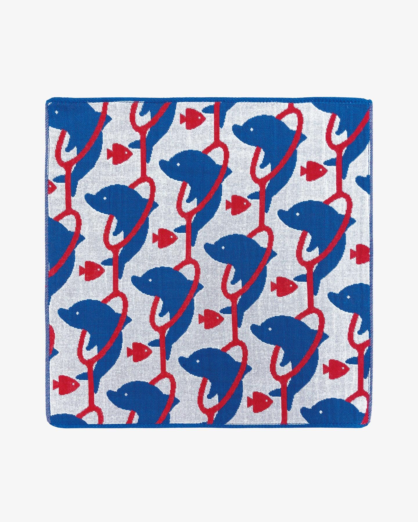 PrairieDog, Pocchi Handkerchief,  Dolphin, Blue