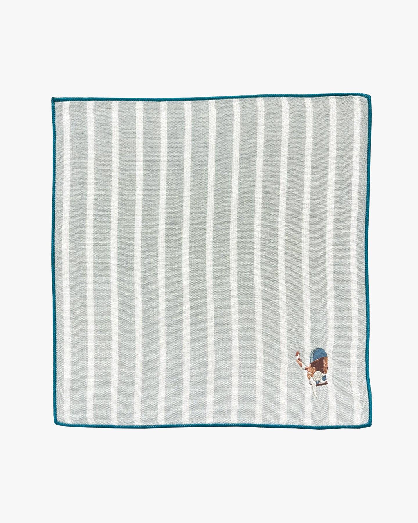 PrairieDog, Embroidered Gauze-Pile Handkerchief, I'm Home Cat