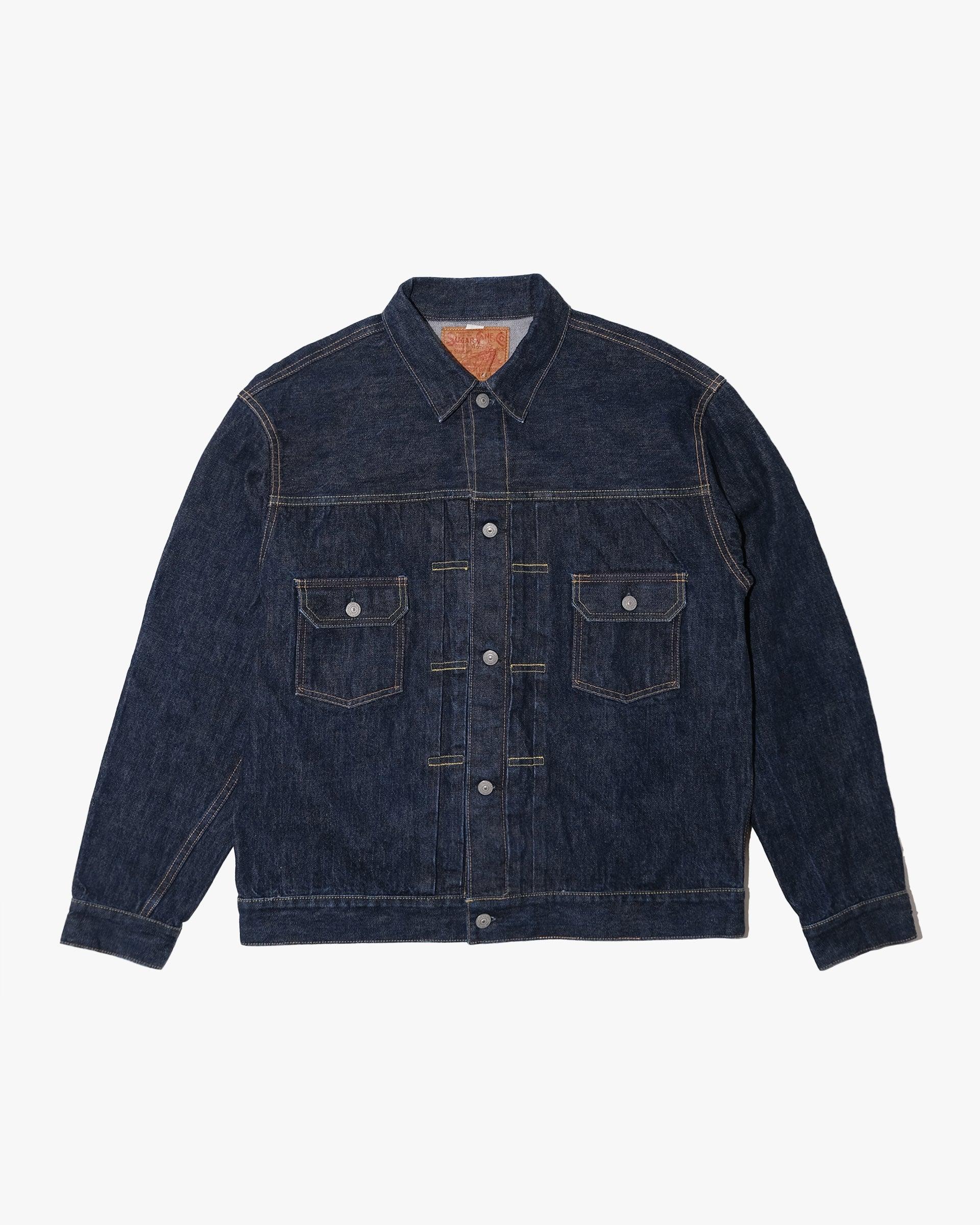 Type II Trucker Jacket, XL, Sugar Cane, Dark Wash Blue Denim