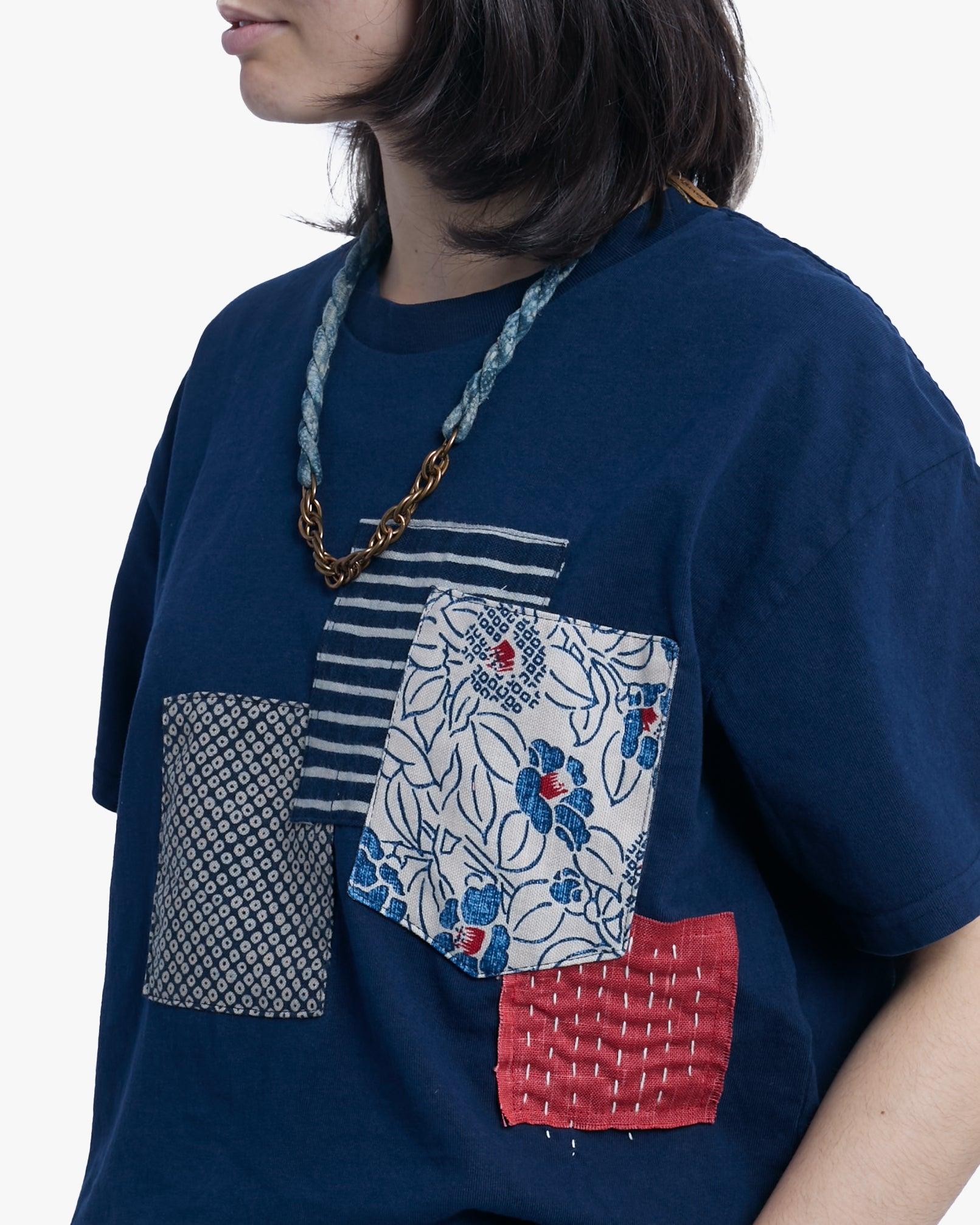 Kiriko Original Tee, 8 oz. US Made, Patched Pocket Tee, Navy