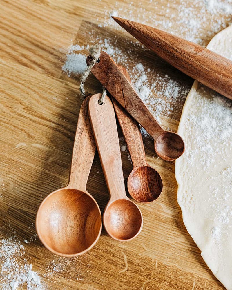 , Wood Measuring Spoon Set