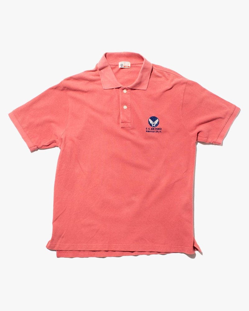 Shirt, Short Sleeve Polo, Buzz Rickson Brand, Airforce Embroidery - M