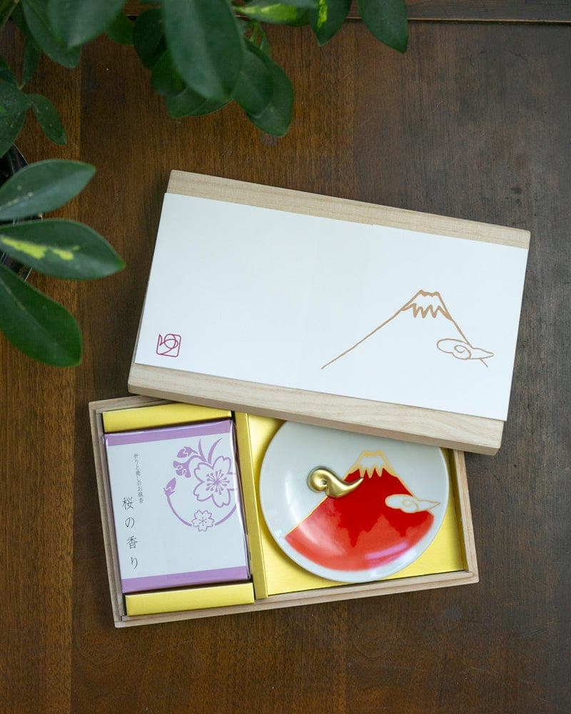 Incense, Set with Incense Plate, Sakura