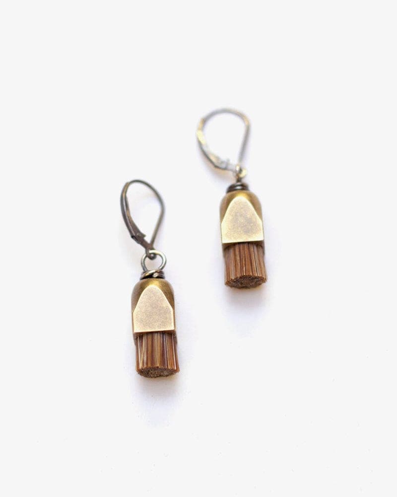 , Earrings, Eno, Chestnut