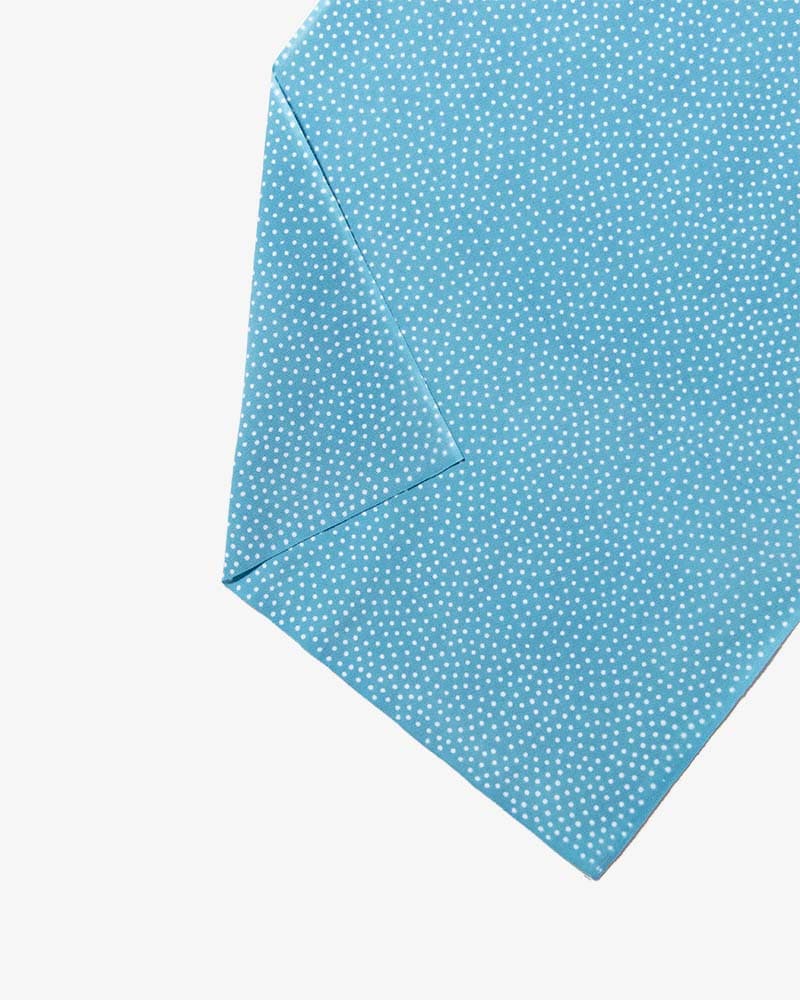 Tenugui, Chusen-Zome, Light Blue with White Dots