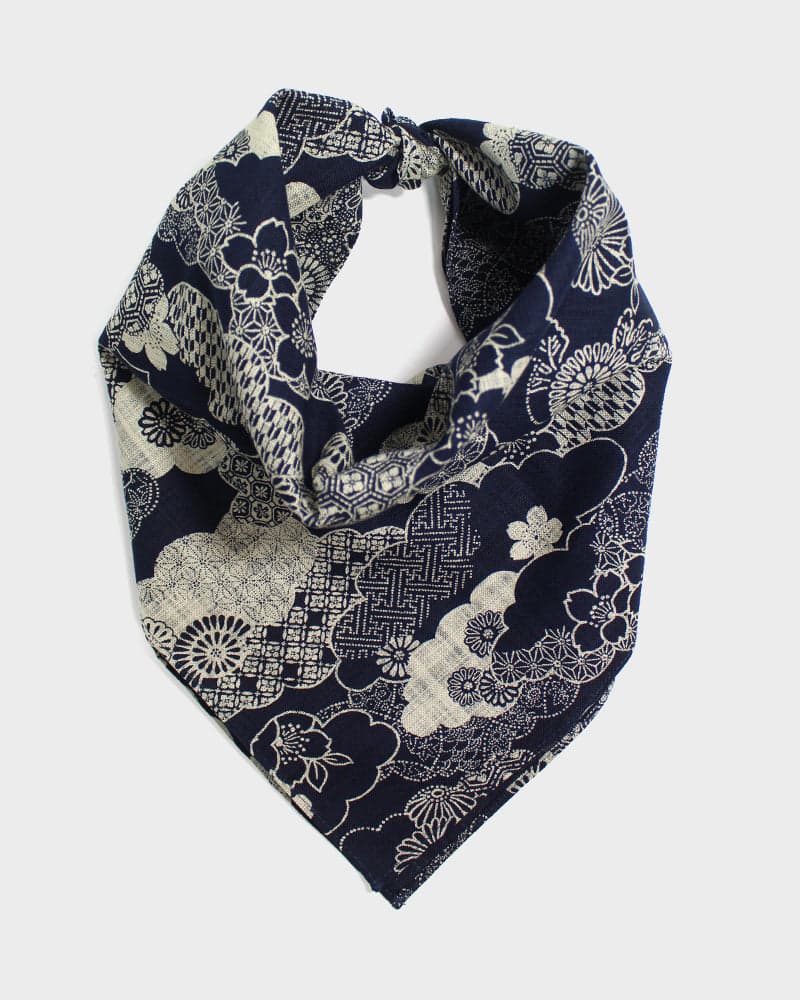 Kiriko Original Bandana, Classic, Dark Indigo Kumogakure