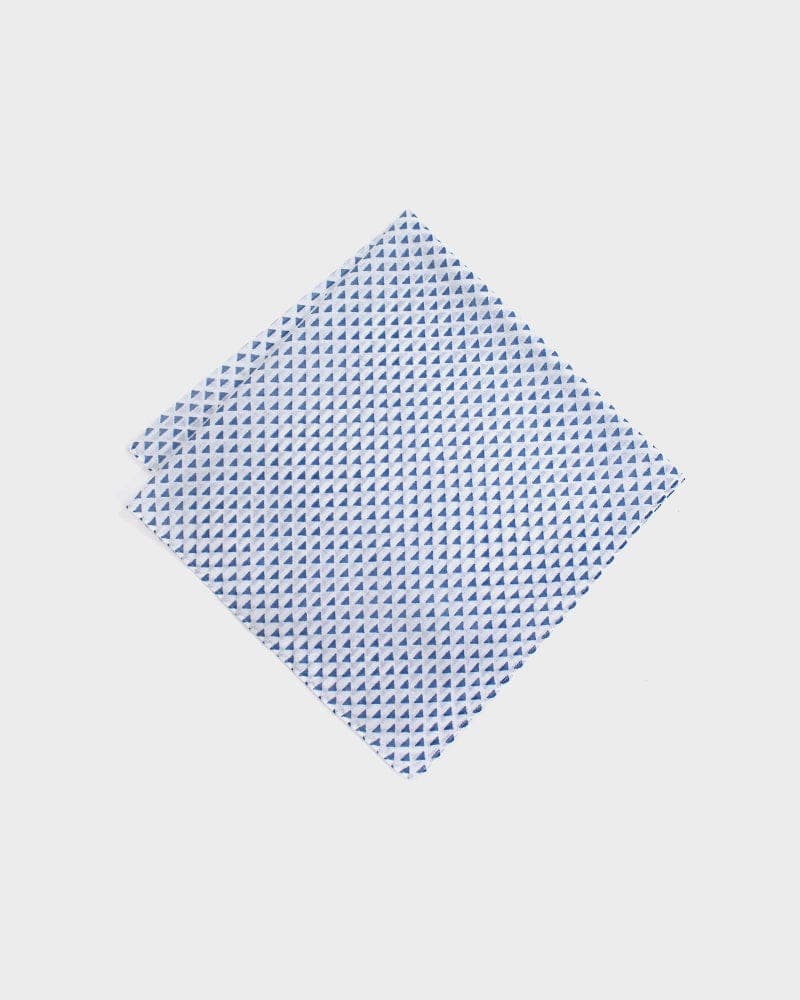Japanese Handkerchief, Classic, Kyoto Blue, White with Blue Uroko