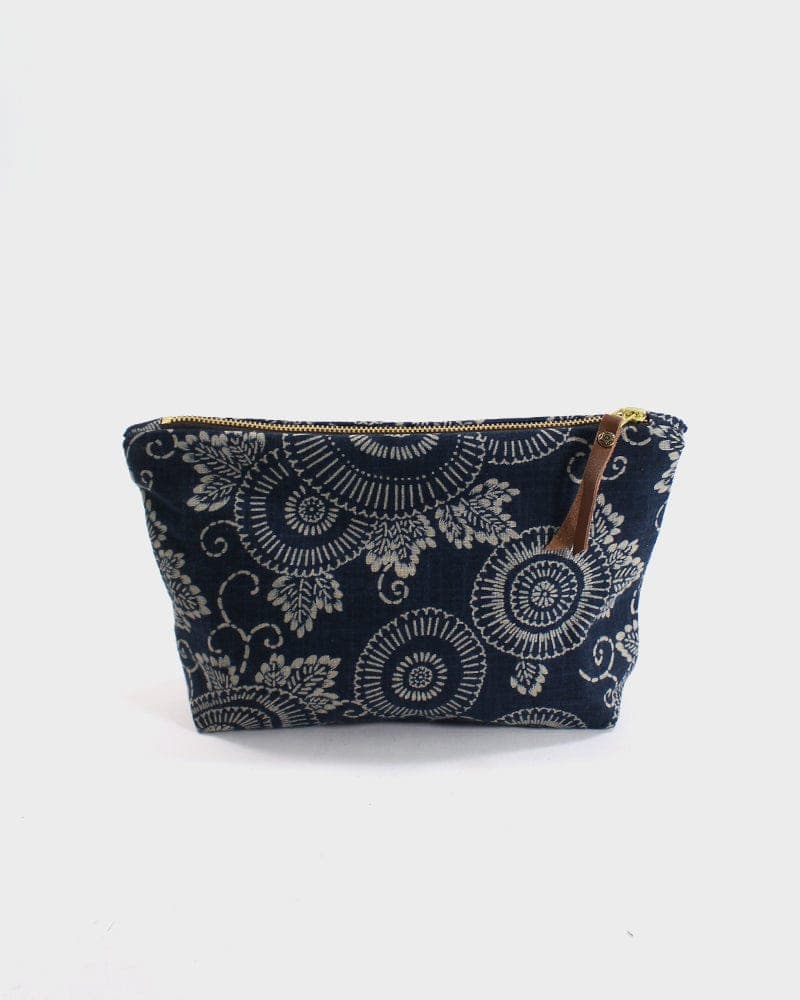 Kiriko Original Stand-up Pouch, Indigo Kiku