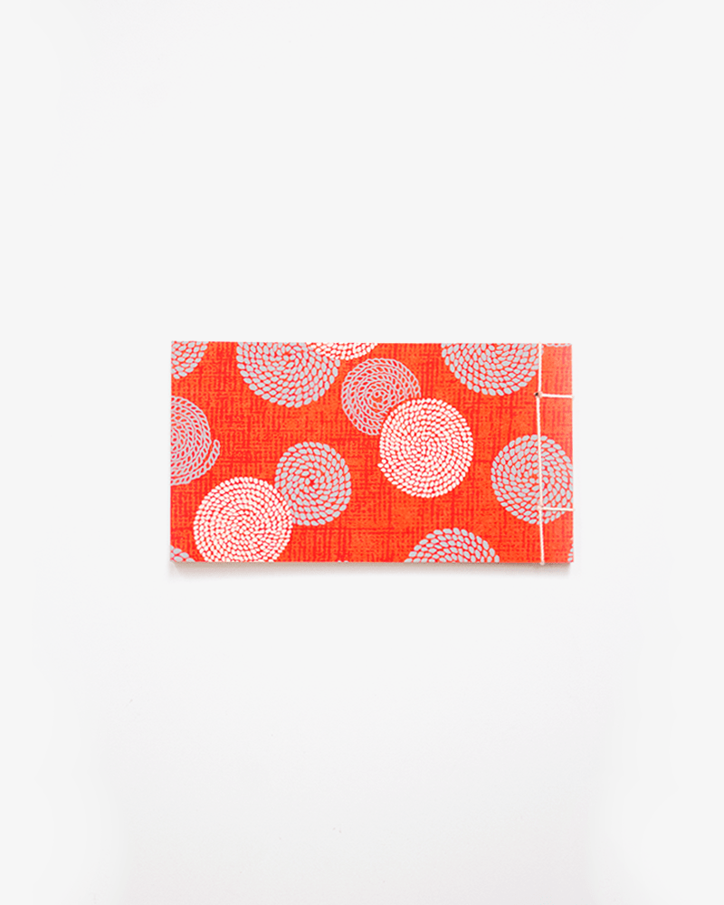 Memo Pad, Classic Series #9, Red with Grey and Cream Nawa