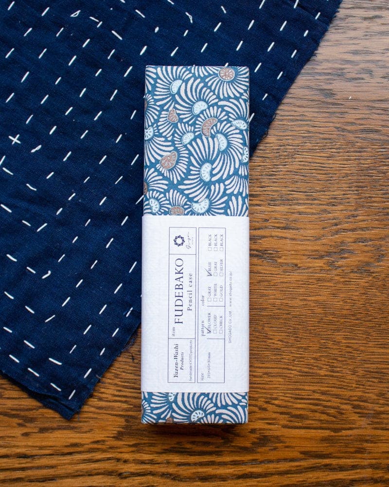 Pencil Box, Ginger Series, Flower Blue