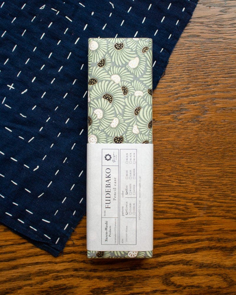 Pencil Box, Ginger Series, Flower Gray