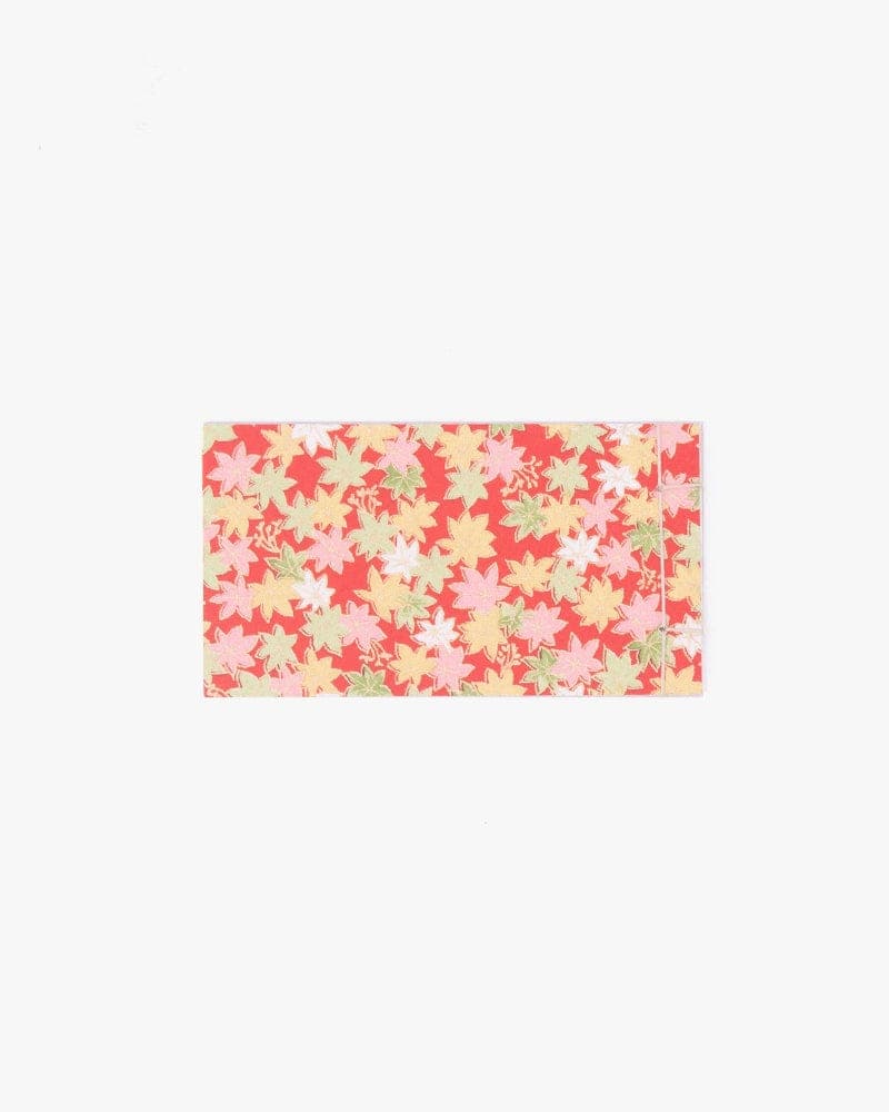 Memo Pad, Classic Series #10, Red with Multicolor Momiji