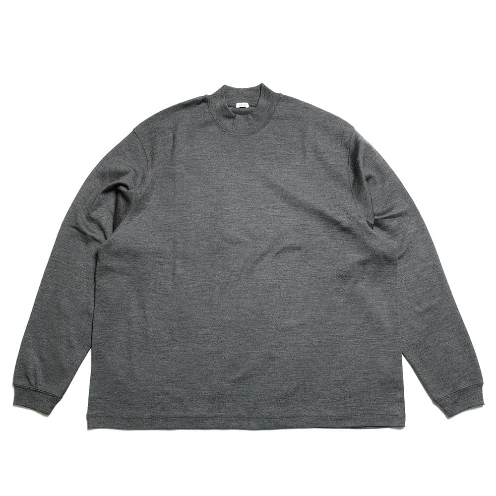 MERINO WOOL MOCK NECK LONG SLEEVE SHIRT - D25MS-0202