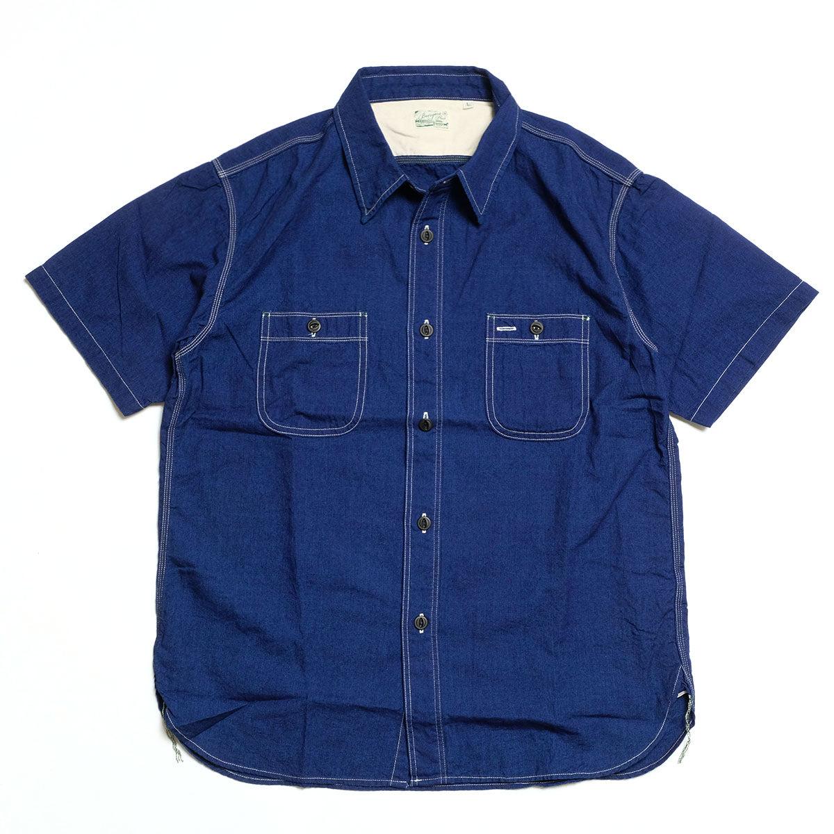 S/S Indigo × Indigo Chambray Work Shirt - HBP-300CHBS