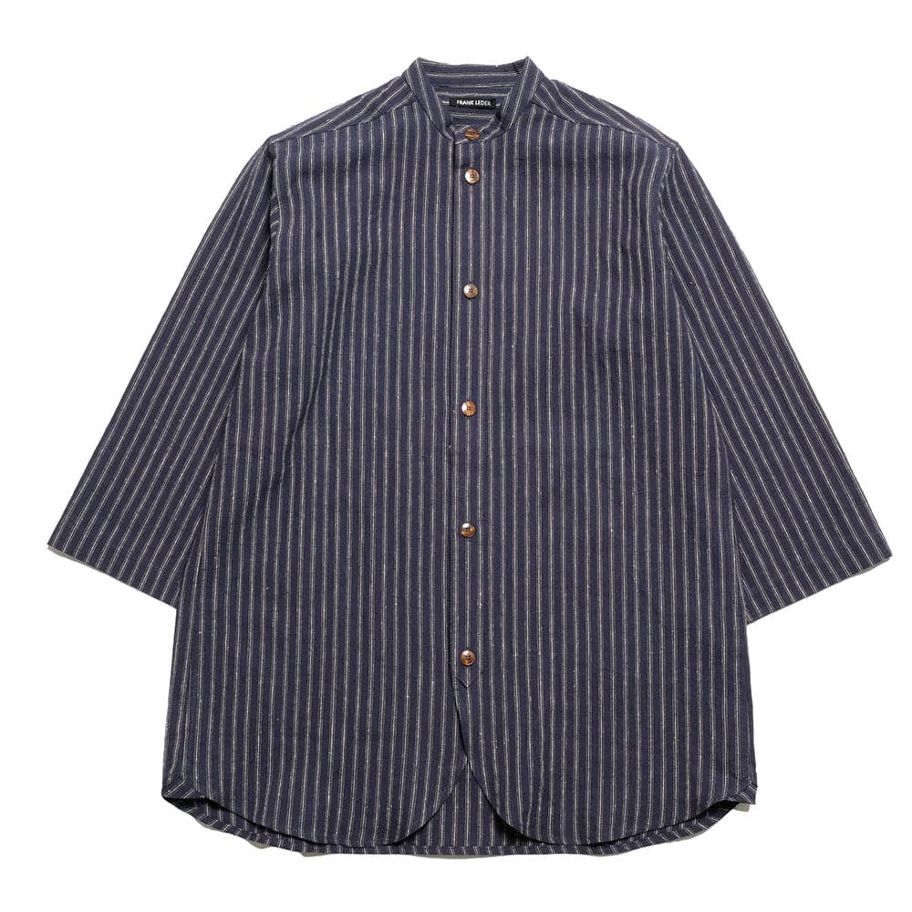 STRIPED LINEN / COTTON - 3/4 SLEEVES SHIRT - FL-0916016