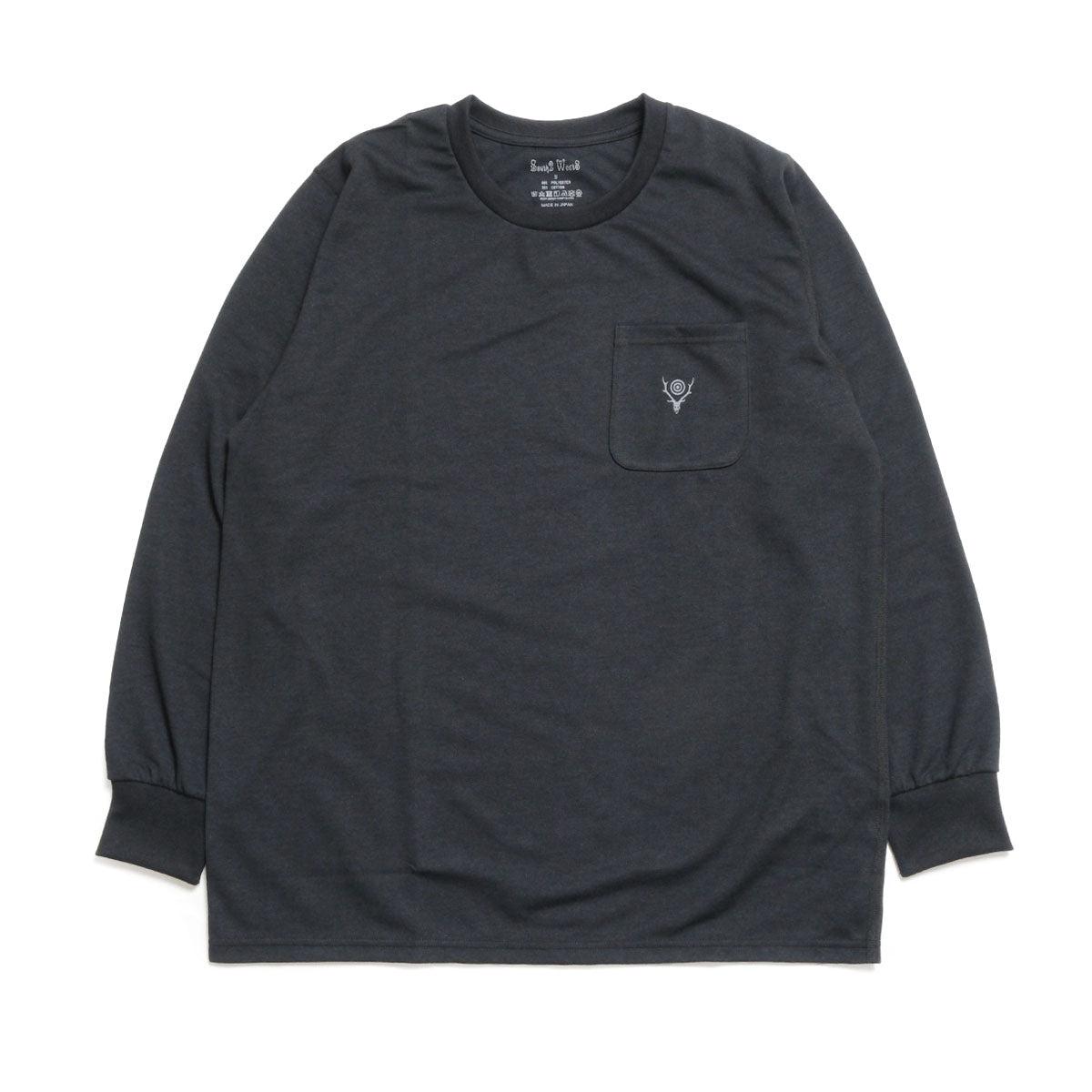 Long Sleeve Round Pocket Tee - Circle Horn - TY857