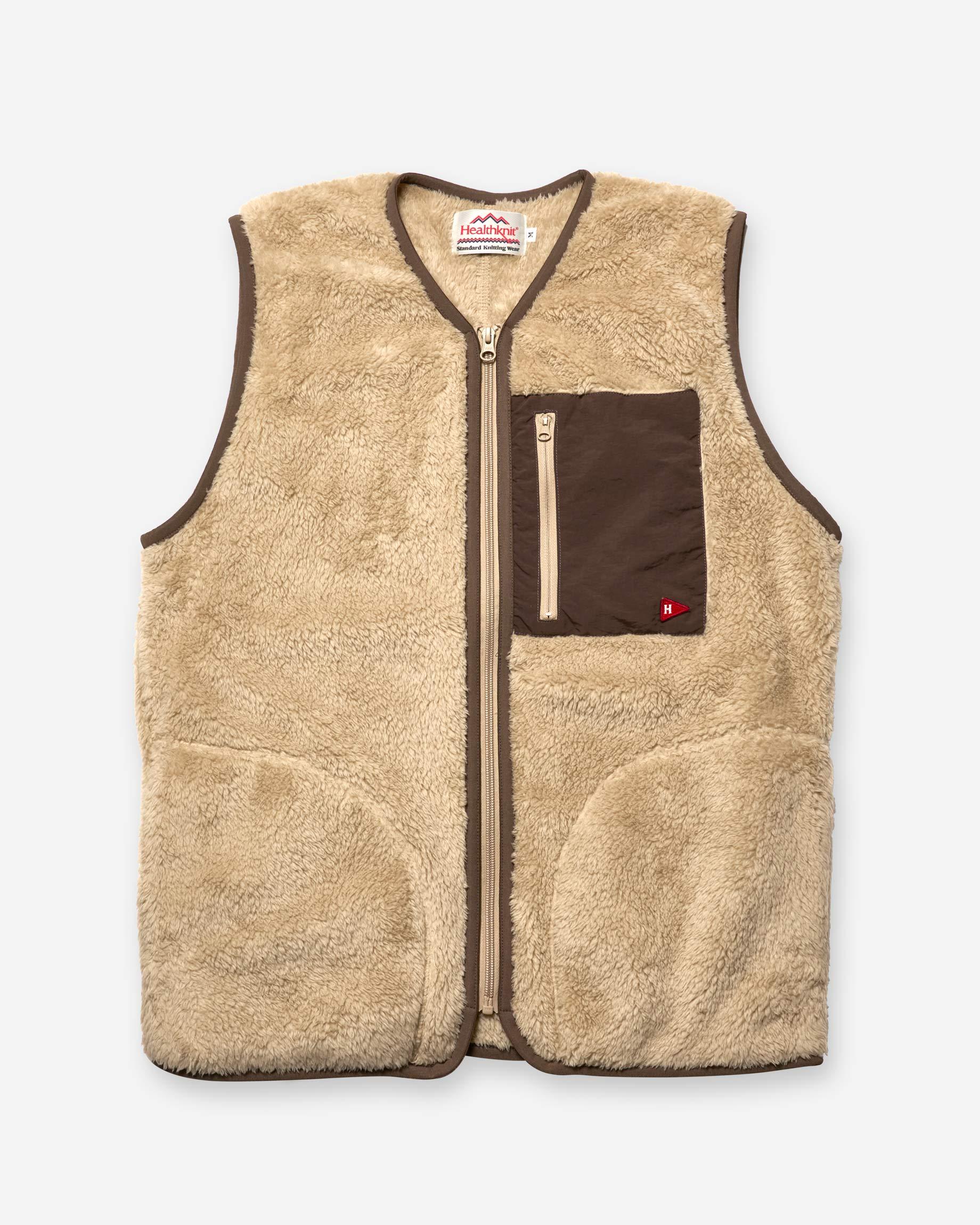 Sherpa Fleece Vest - Beige