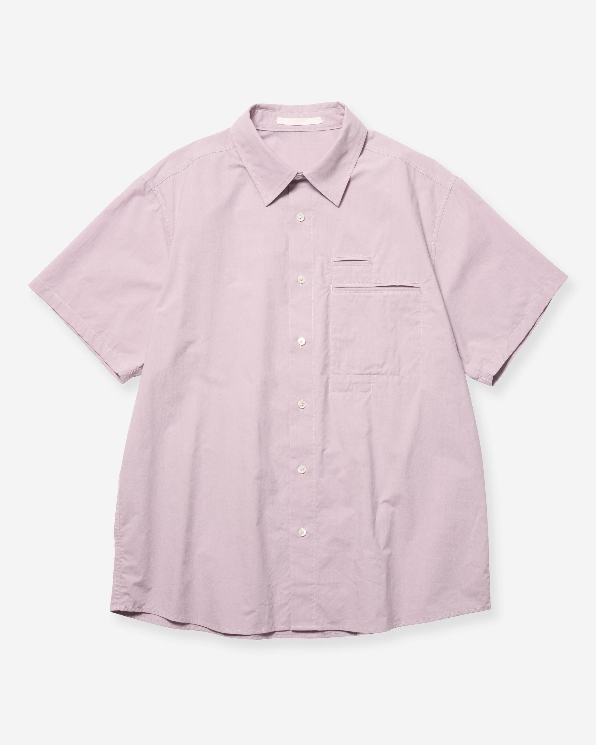 Cotton Silk Typewriter S/S Shirt  - Dusty Lilac