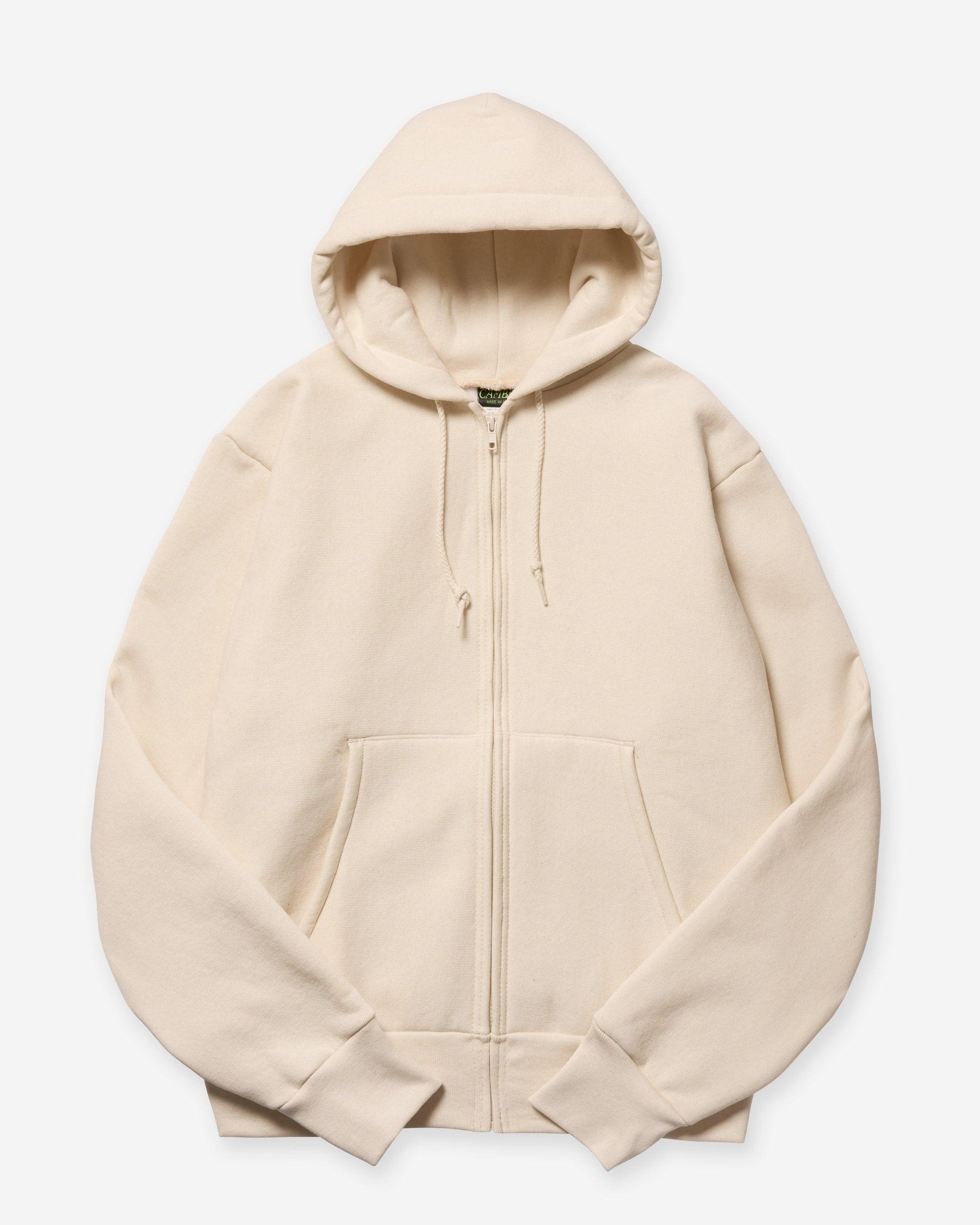 CROSS-KNIT® Zipper Hooded Sweatshirt - Natural