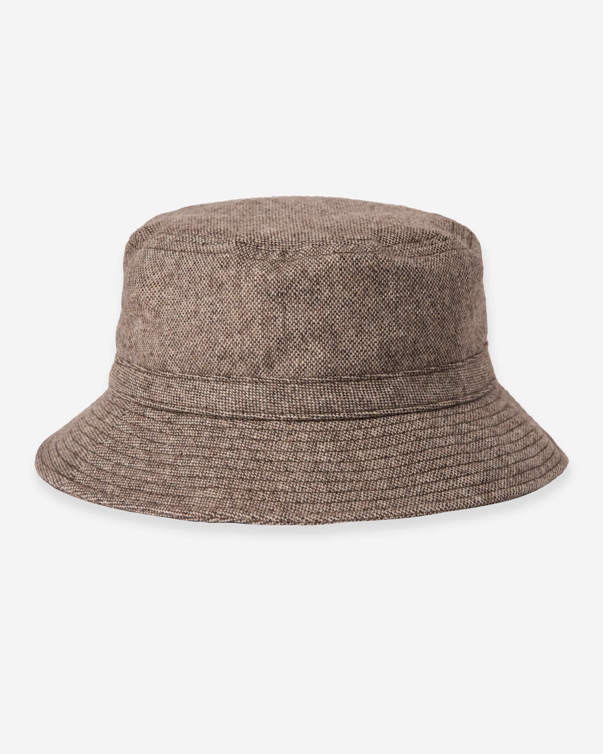 Recycled Tweed Hat - Brown