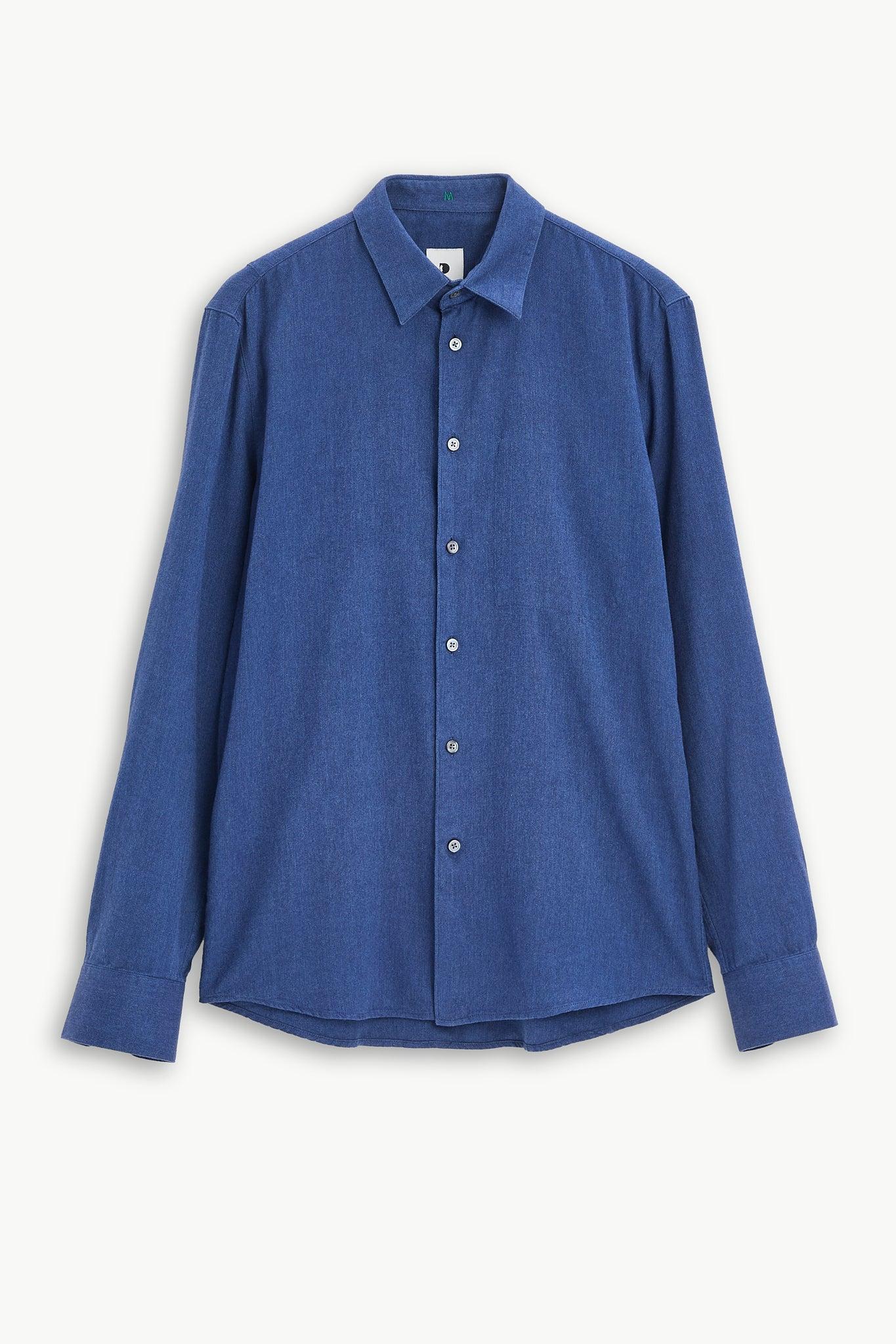 Feel Good Shirt in Cobalt Blue Organic Cotton and Tencel
