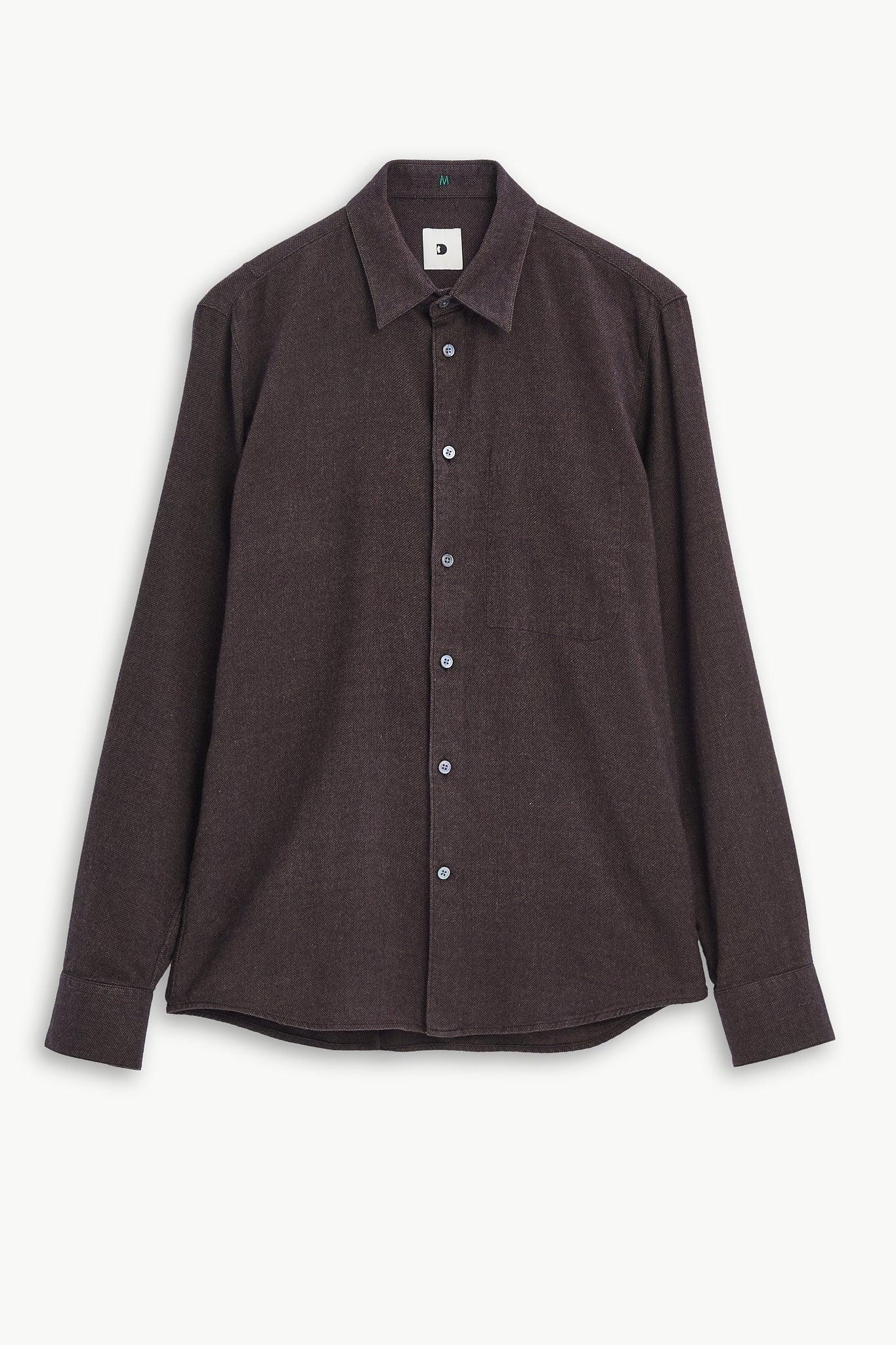 Feel Good Shirt in Brown Organic Cotton and Tencel