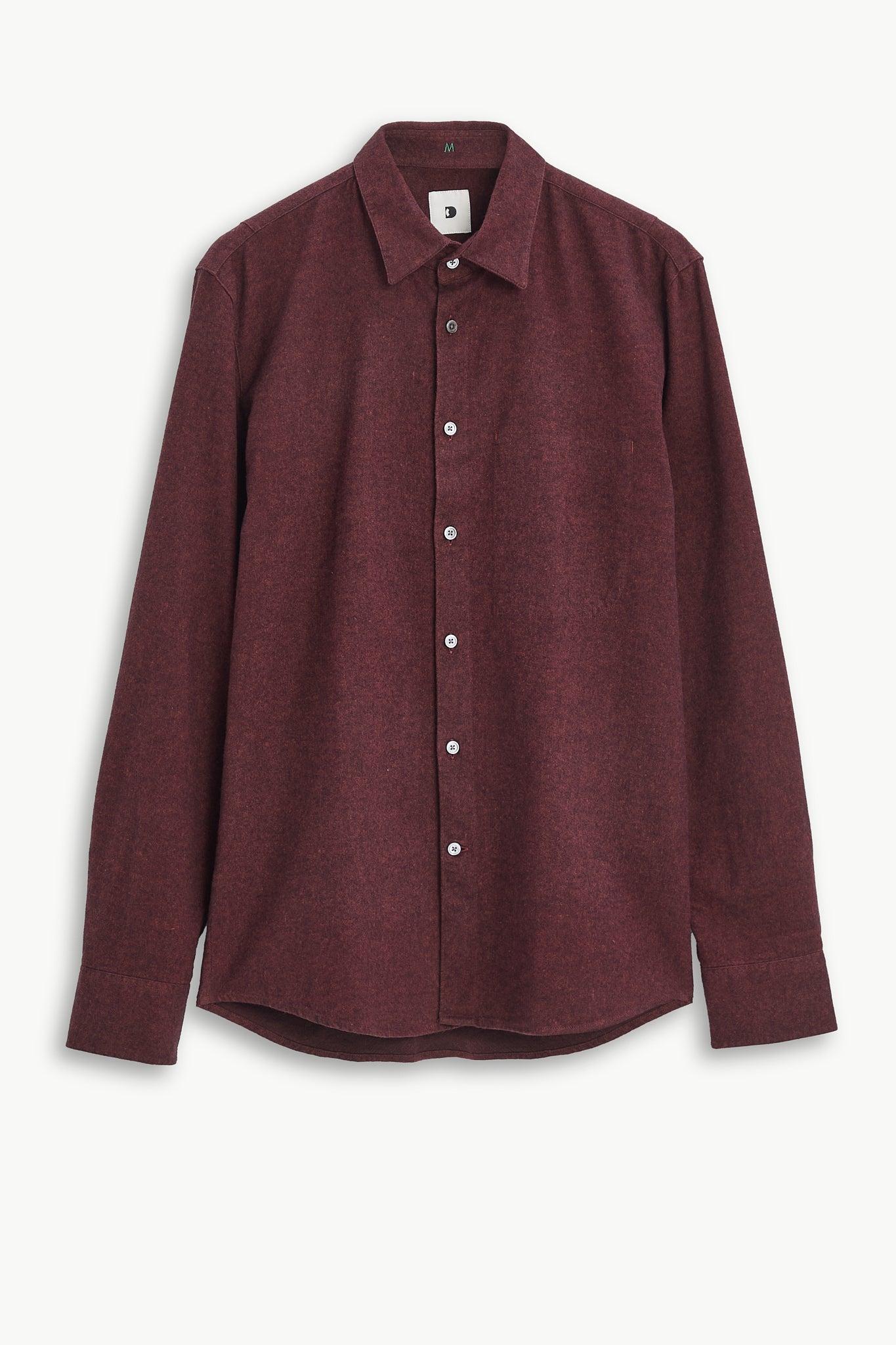 Feel Good Shirt in a Wine Recycled Structural Flannel