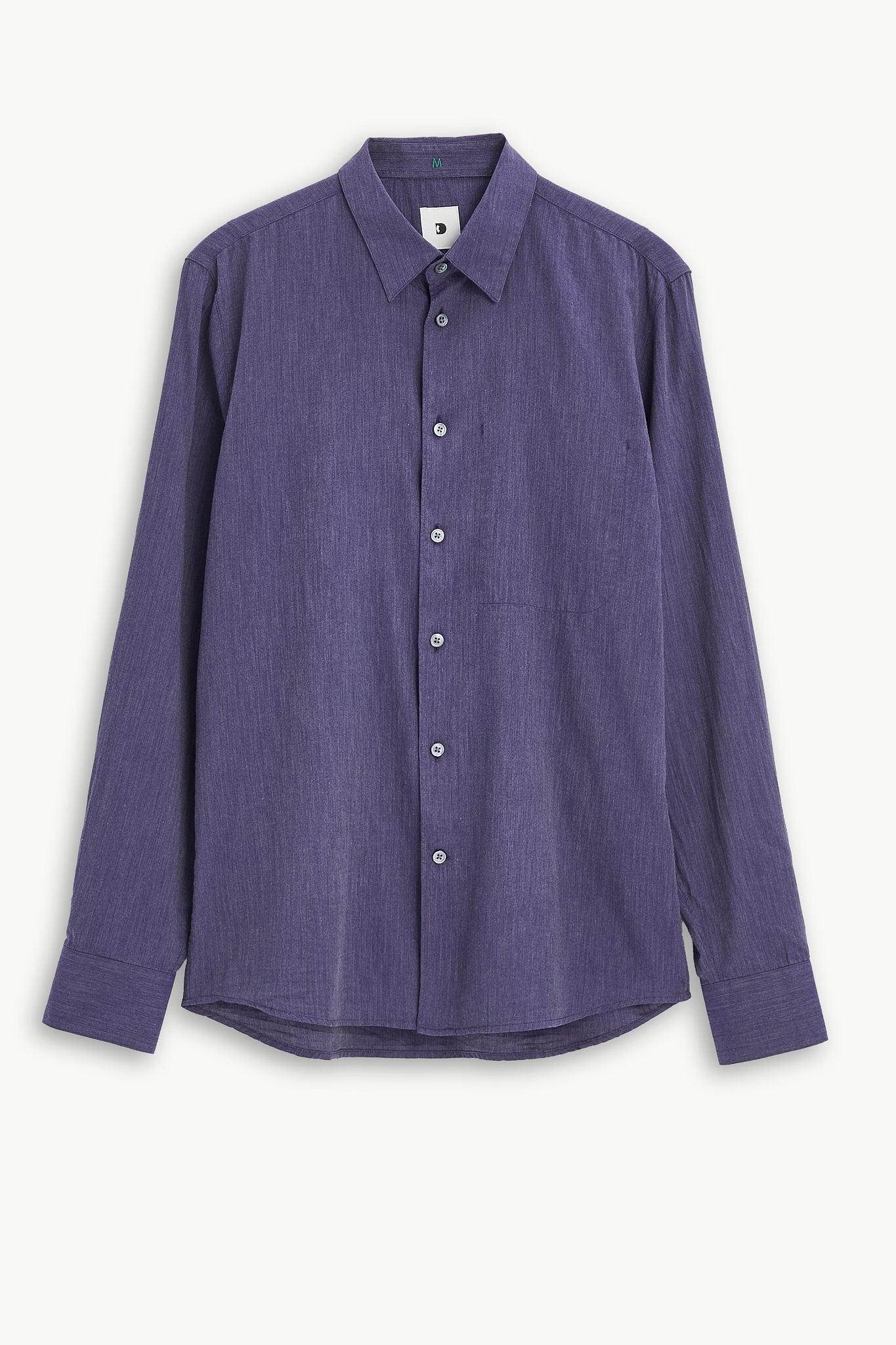 Feel Good Shirt in Violet Italian Flannel