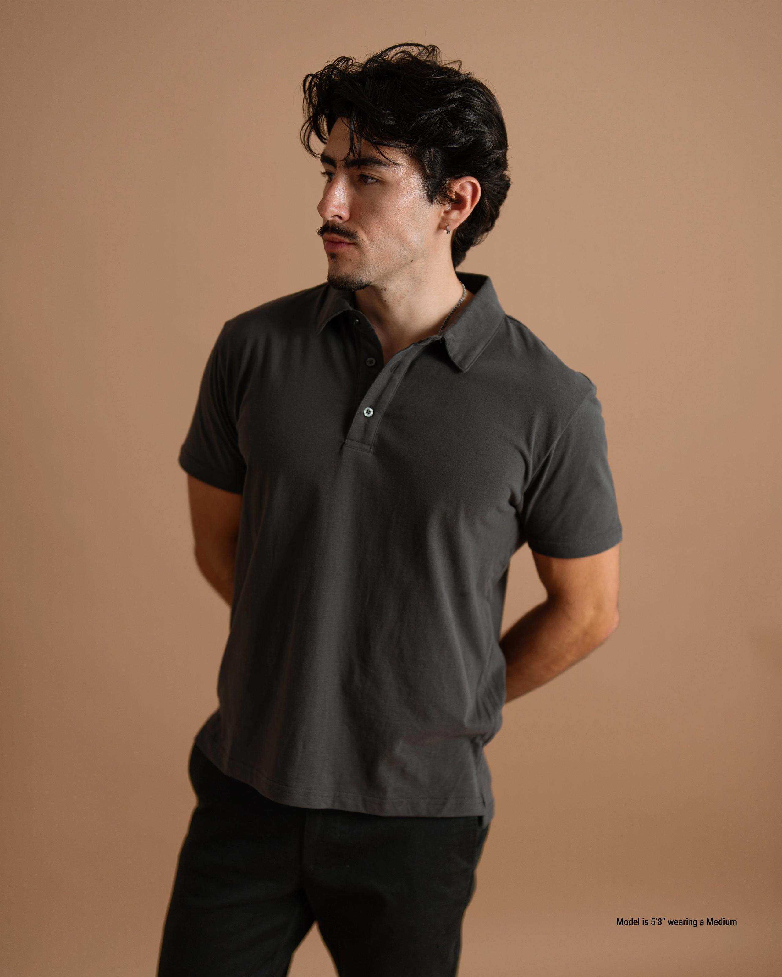 Sueded Jersey Polo