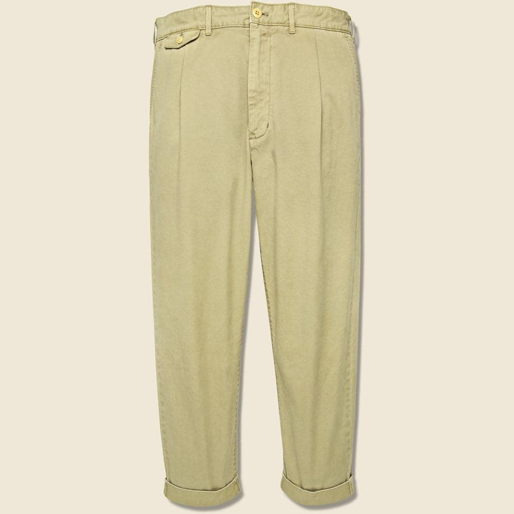 Standard Pleated Chino - Khaki