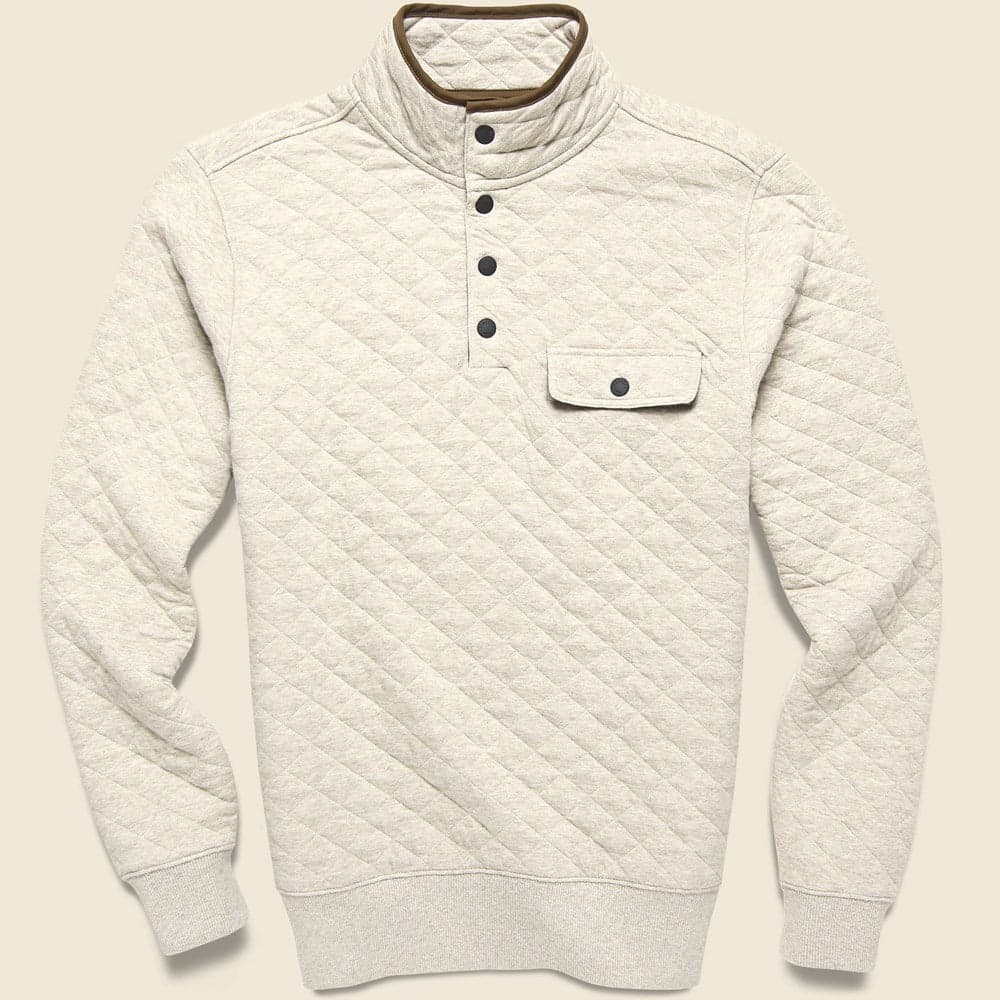 Epic Quilted Fleece Pullover - Oatmeal Melange