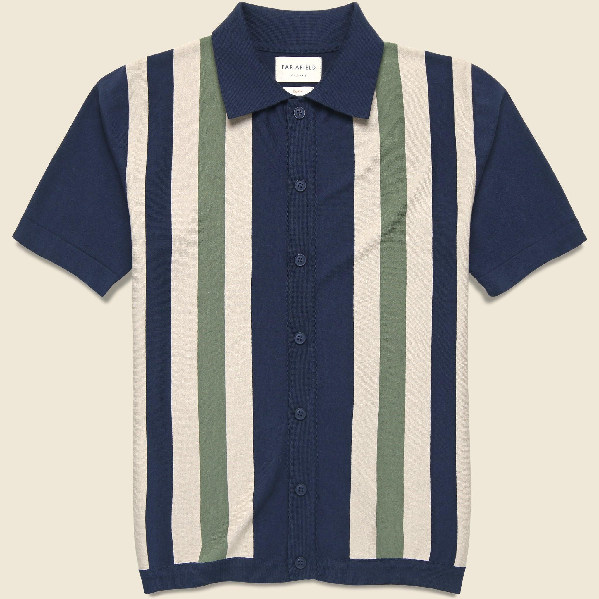 Velzy Cardigan - Navy/Green