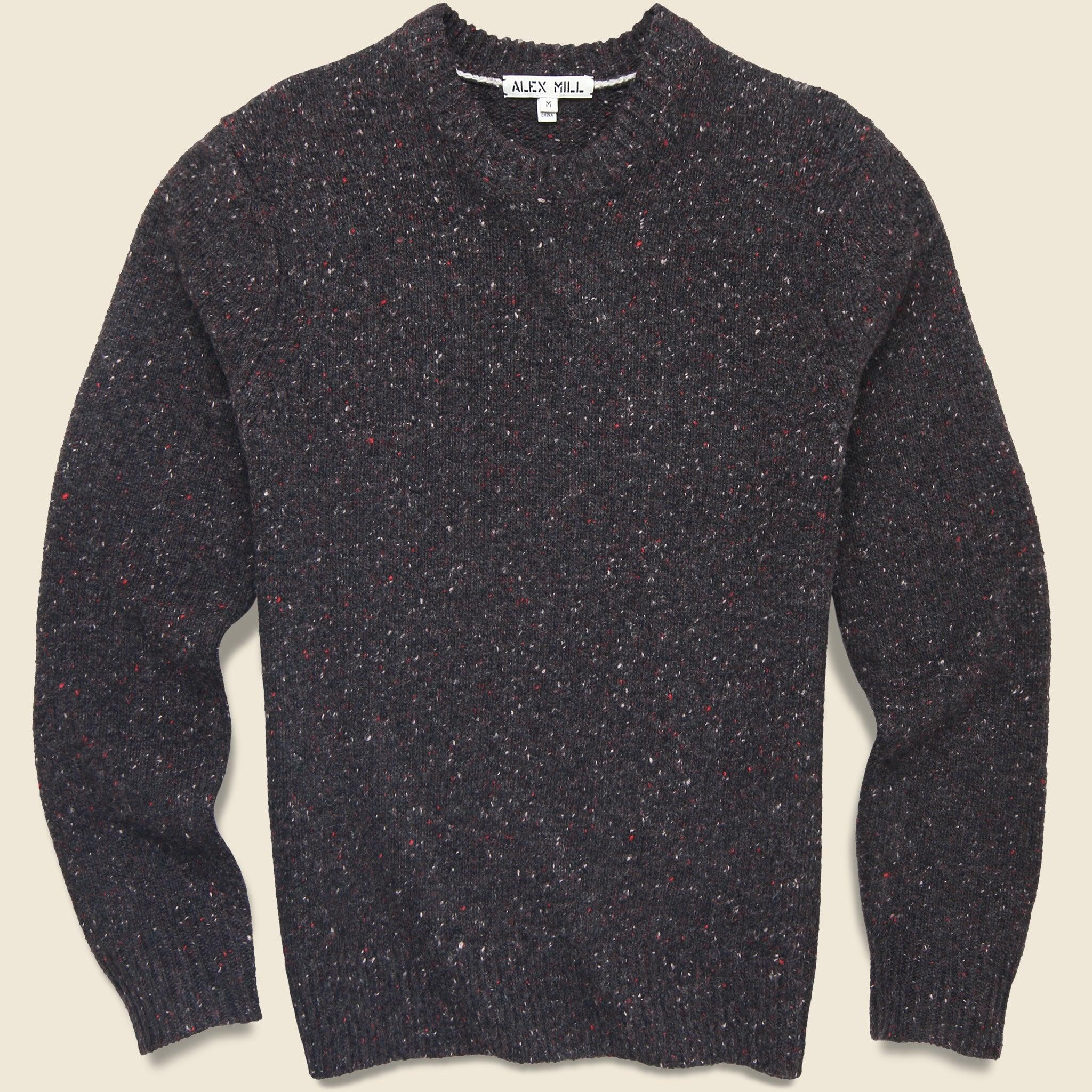 Donegal Wool Sweater - Pinot Noir