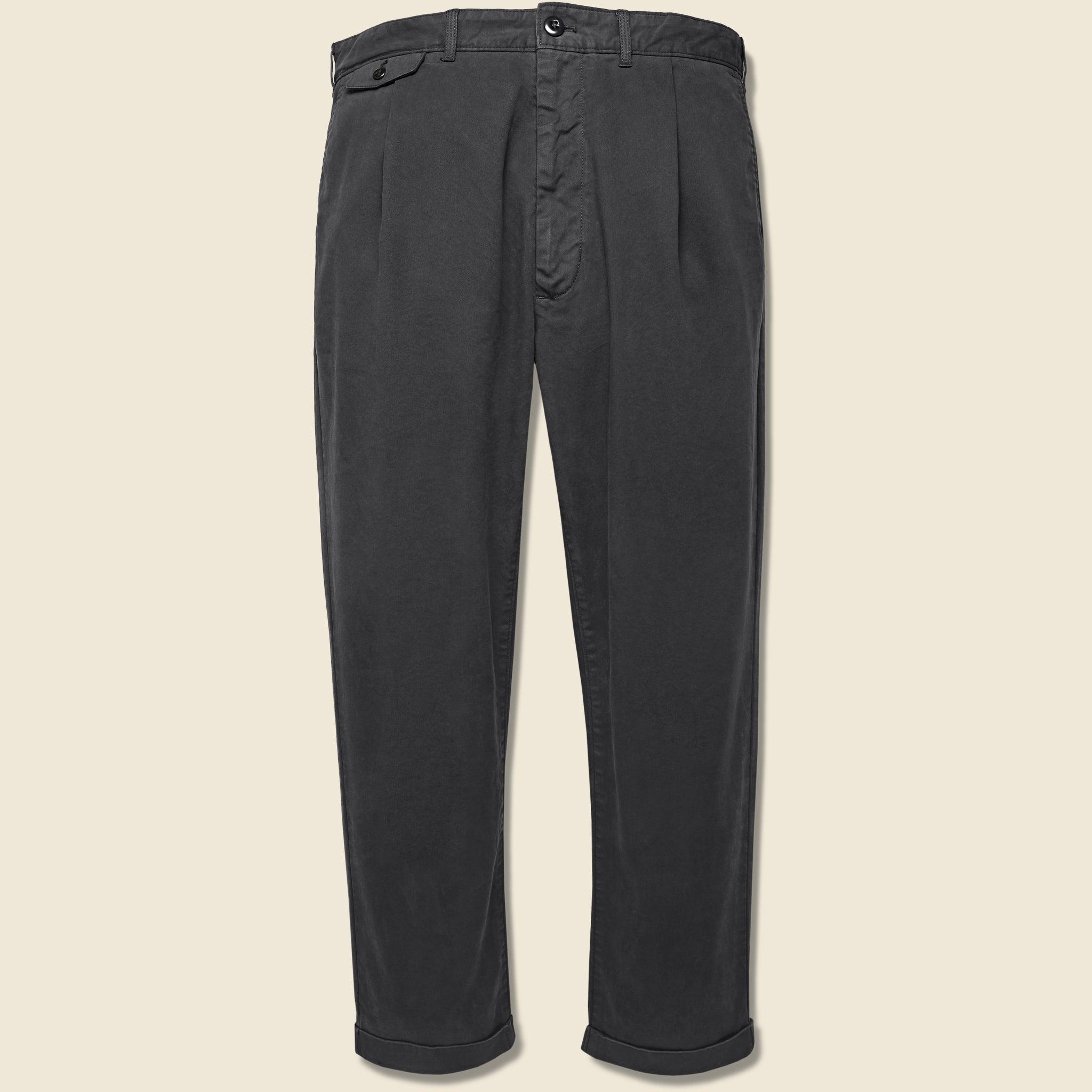 Standard Pleated Chino - Black