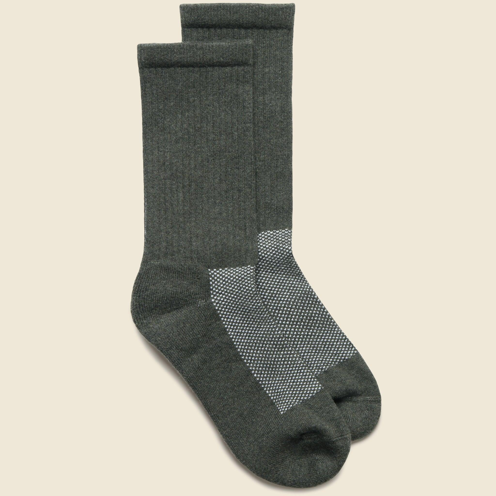 Statement Crew Sock - Olive