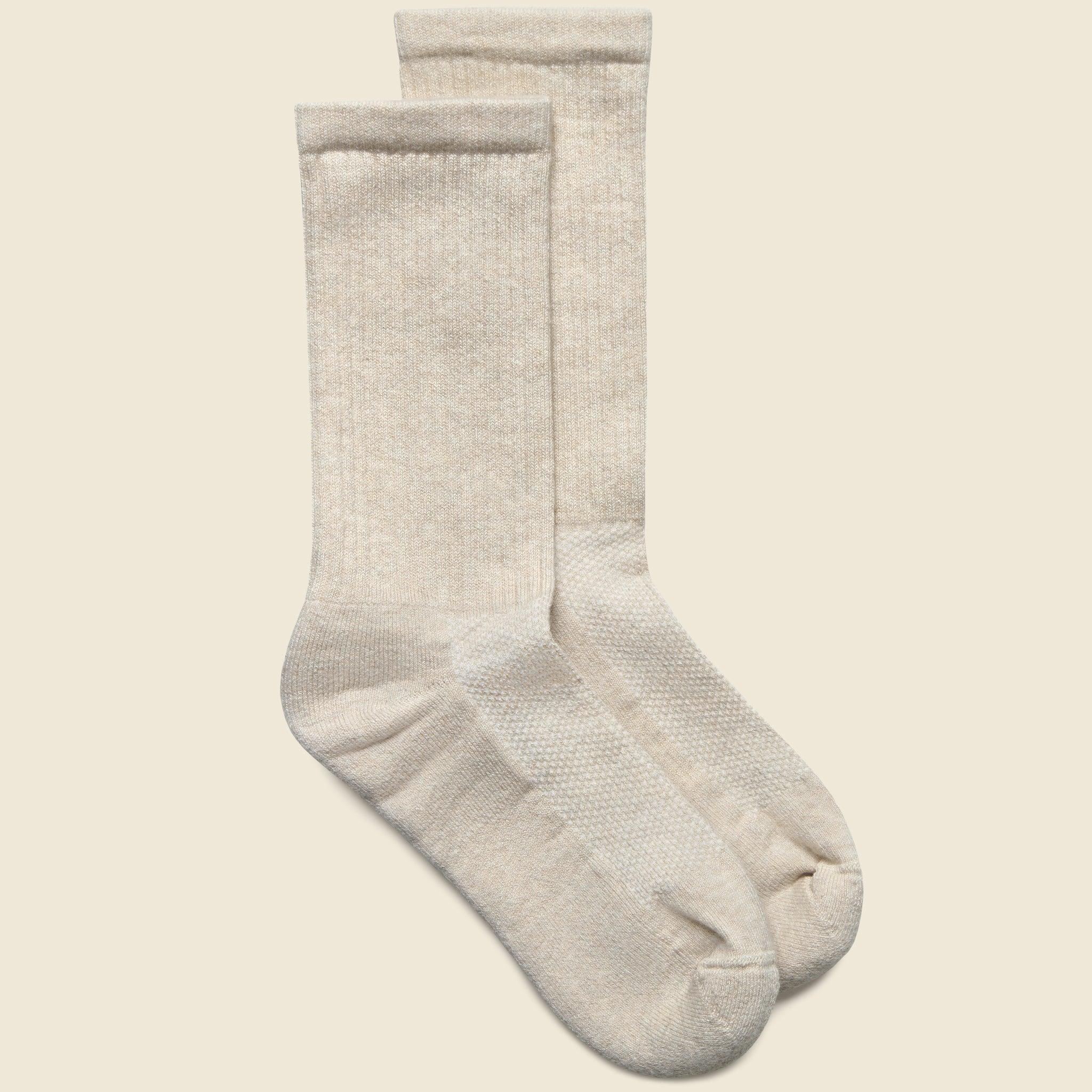 Statement Crew Sock - Linen