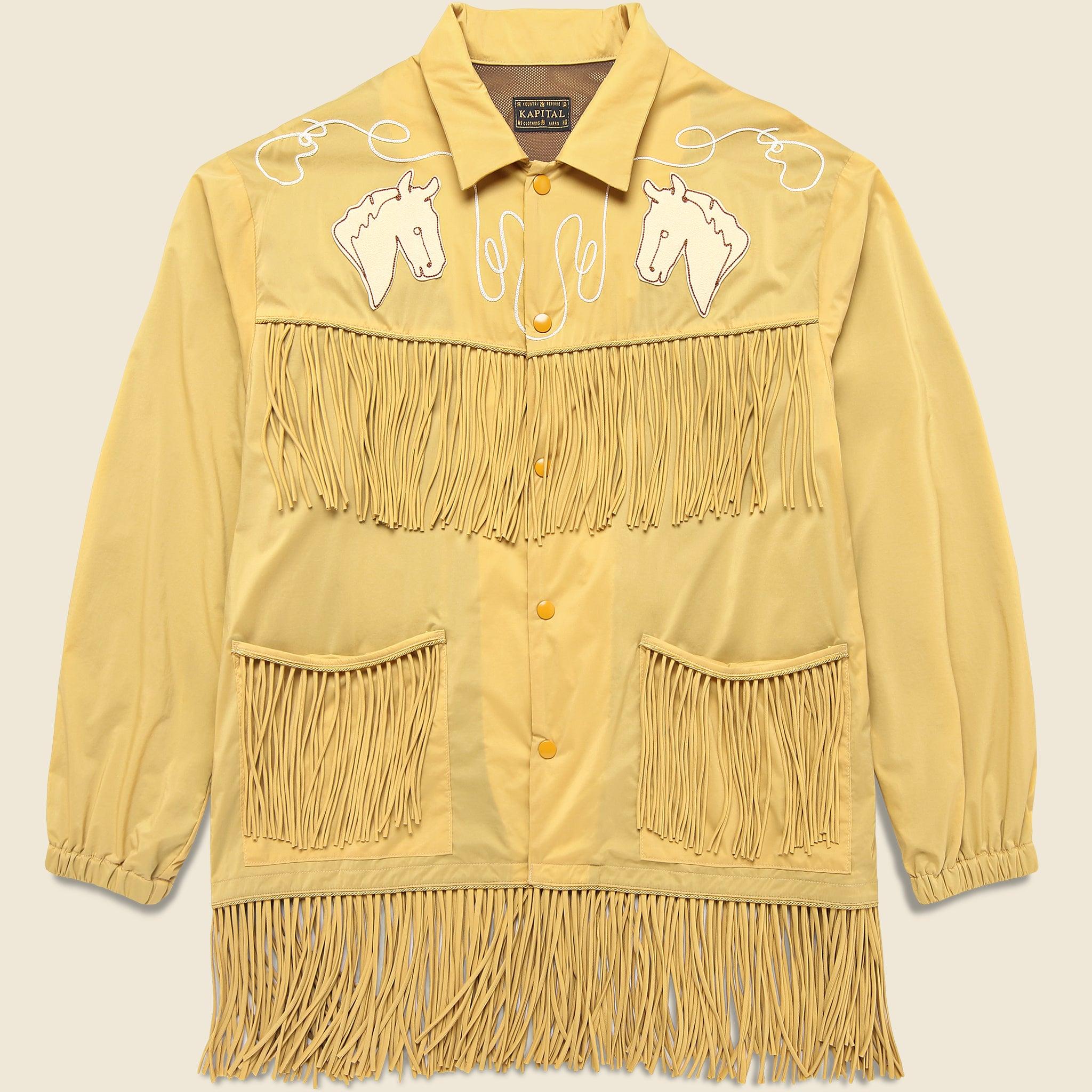 Fringed Coach Jacket - Mustard