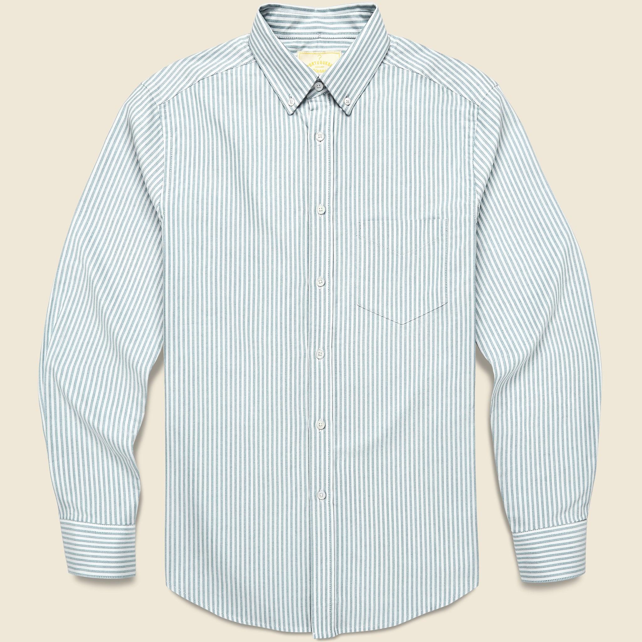 Belavista Oxford Shirt - Green Stripe
