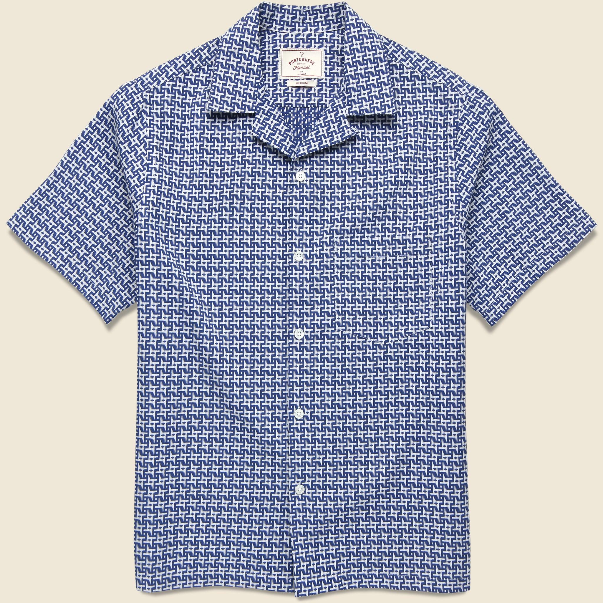 Soul Tile Camp Shirt - Blue