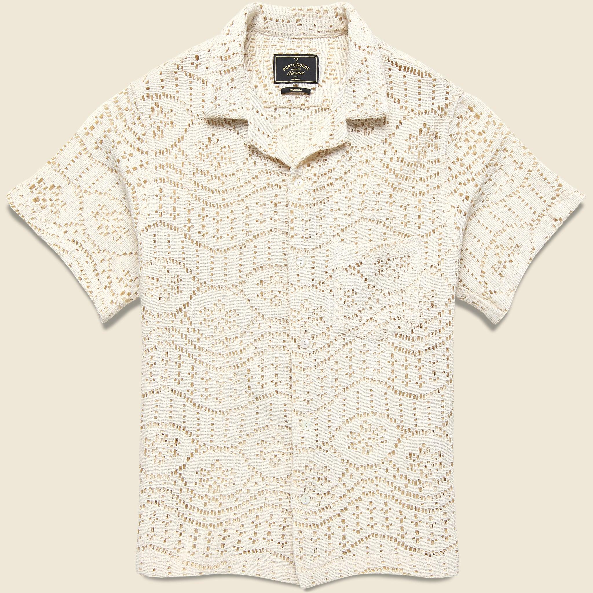 Eye Crochet Shirt - Ecru