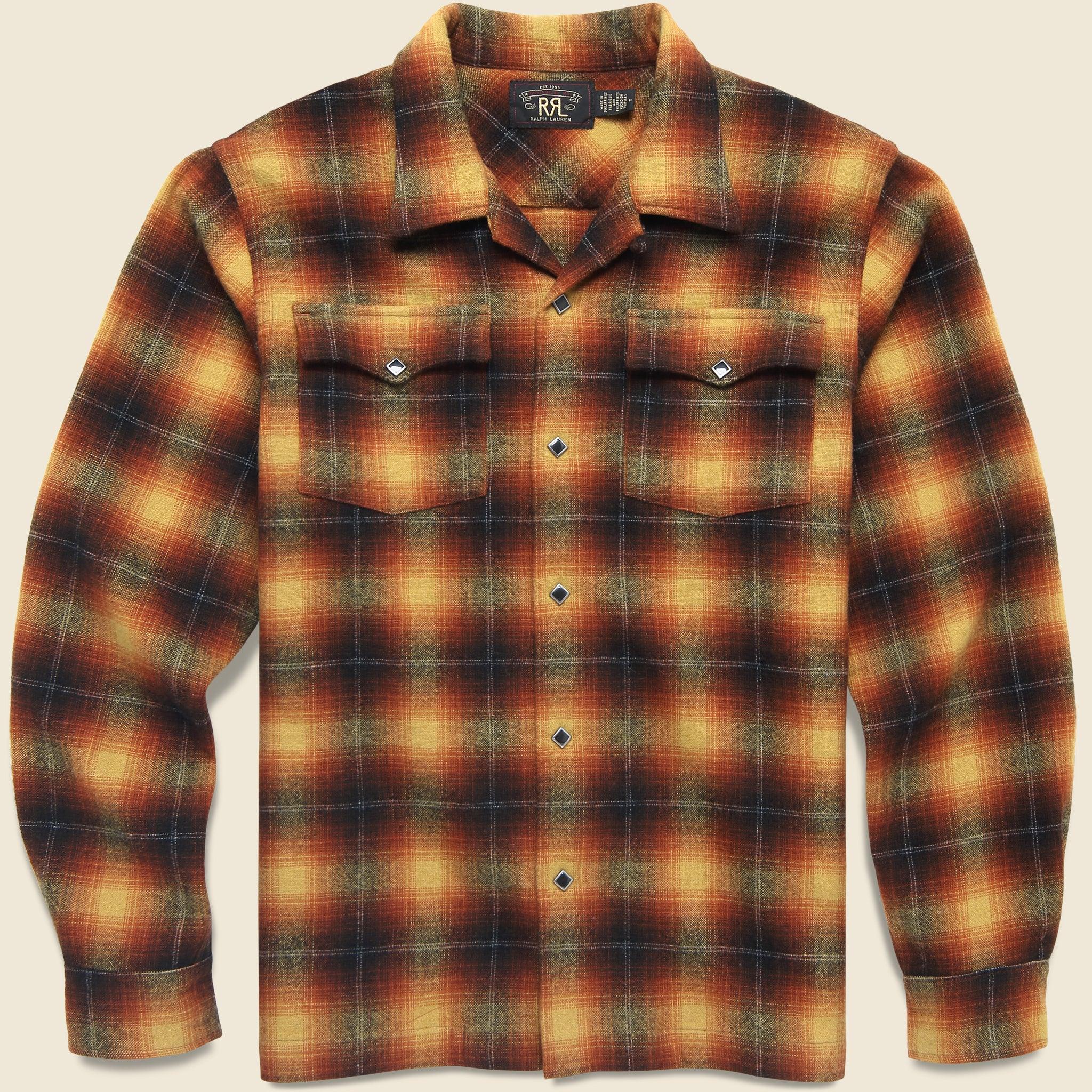 Jesse Wool-Blend Camp Shirt - Orange